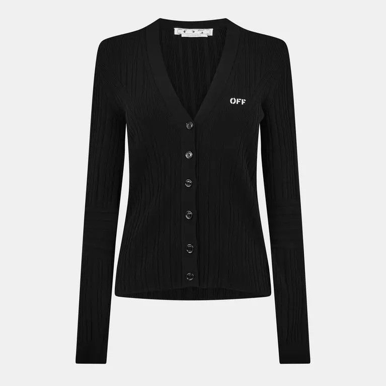 Off-White o1y1225 Logo Cardigan in Black Size XS / US 0-2 / IT 36-38 - 1 Thumbnail