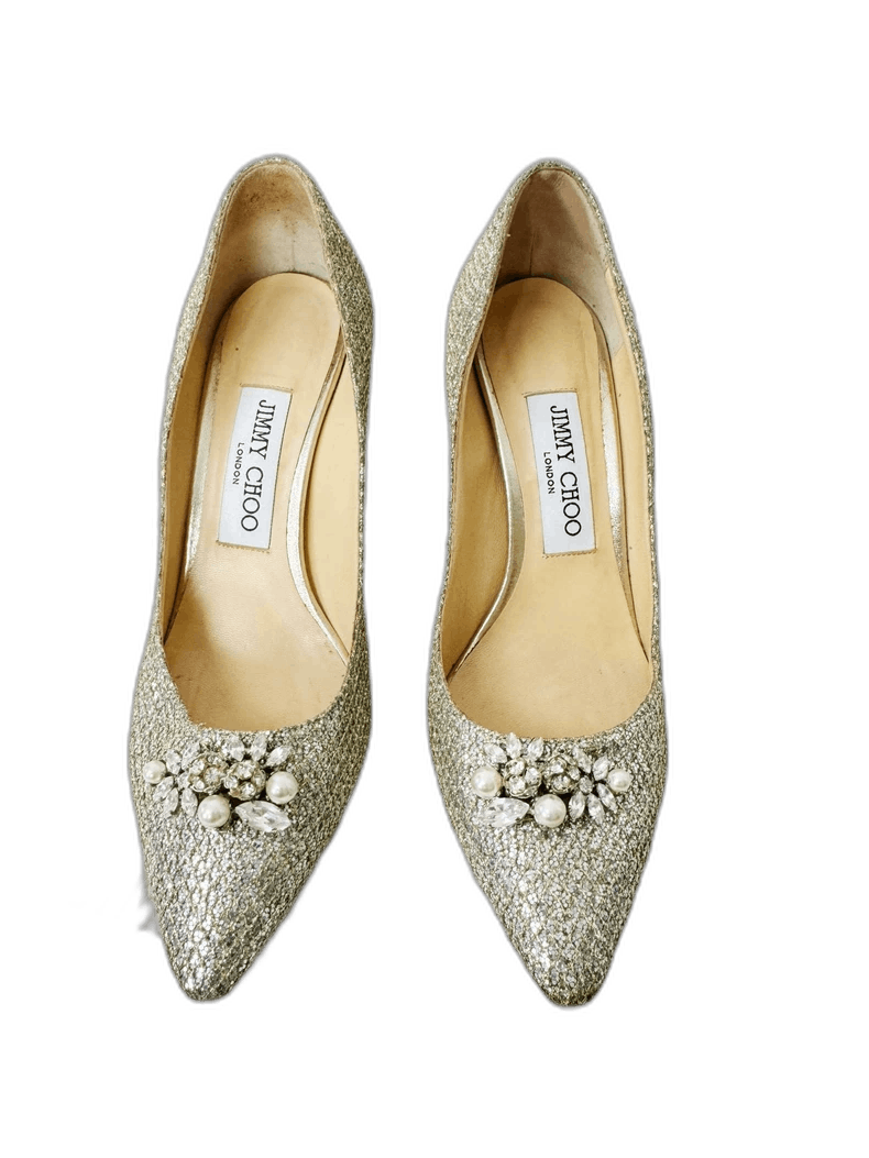Jimmy Choo Jimmy Choo Sparkly Heels with Embellishments Size US 6 / IT 36 - 1 Thumbnail