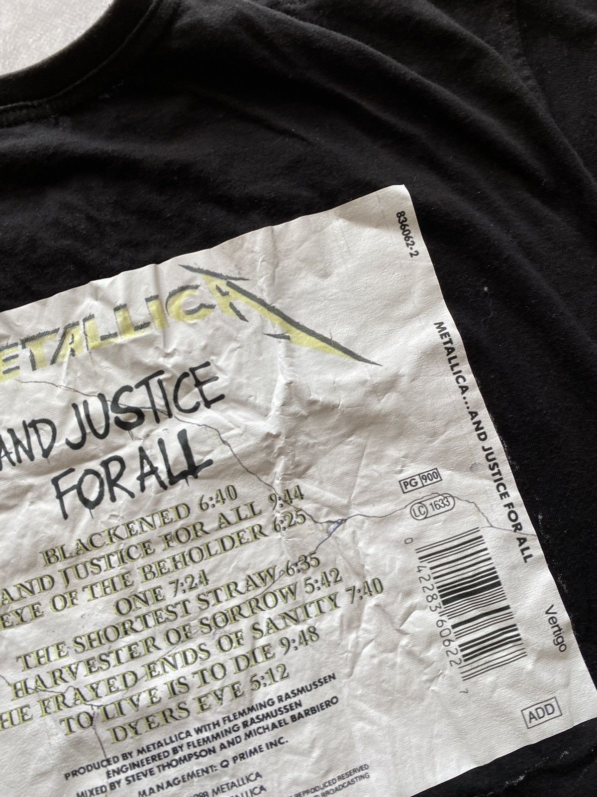 Band Tees Vintage 90s Metallica And Justice for All Tour Y2K Rare Hype Size US M / EU 48-50 / 2 - 8 Thumbnail