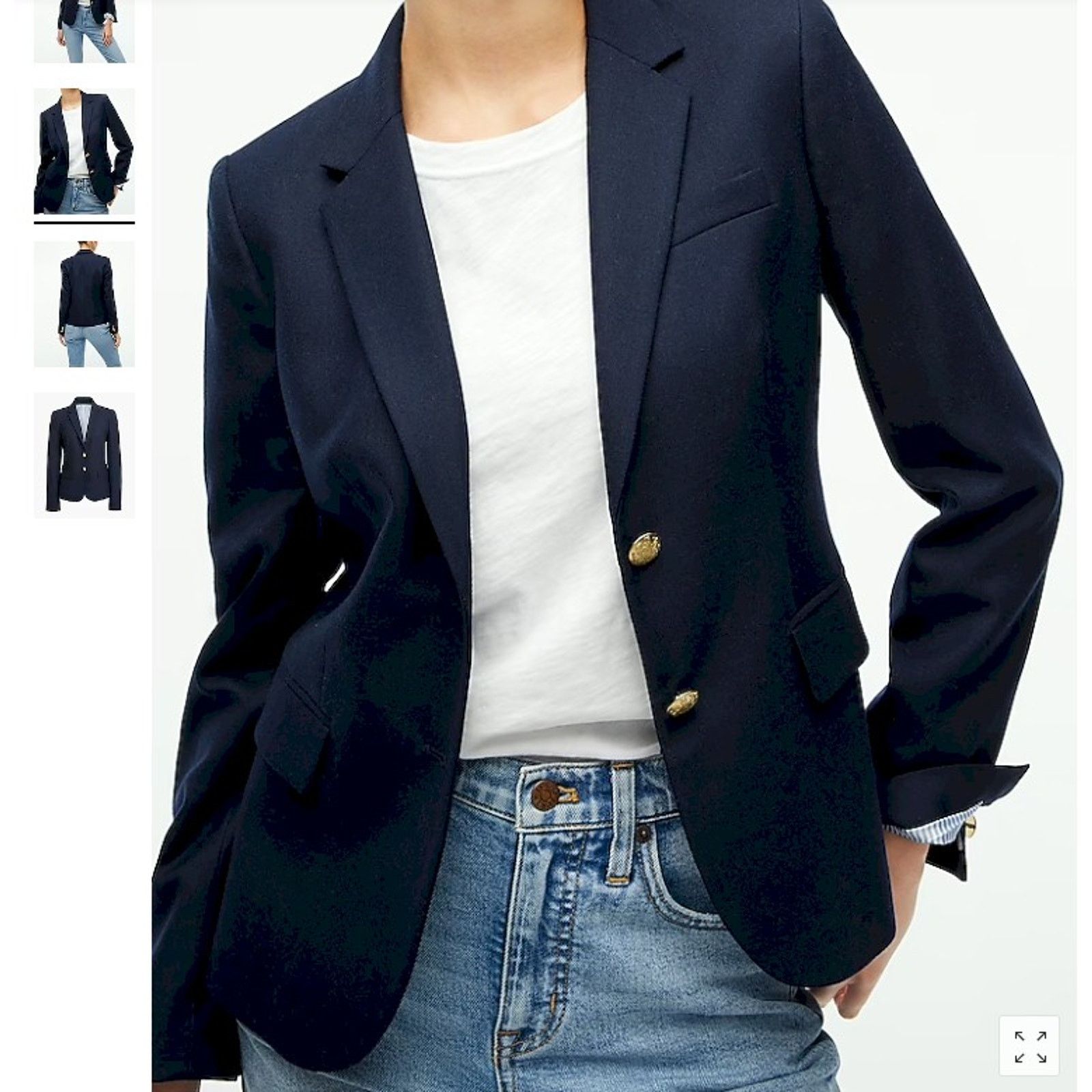 J.Crew J. Crew Schoolboy Blazer Jacket Navy Small Wool Blend Lined Size S / US 4 / IT 40 - 1 Thumbnail