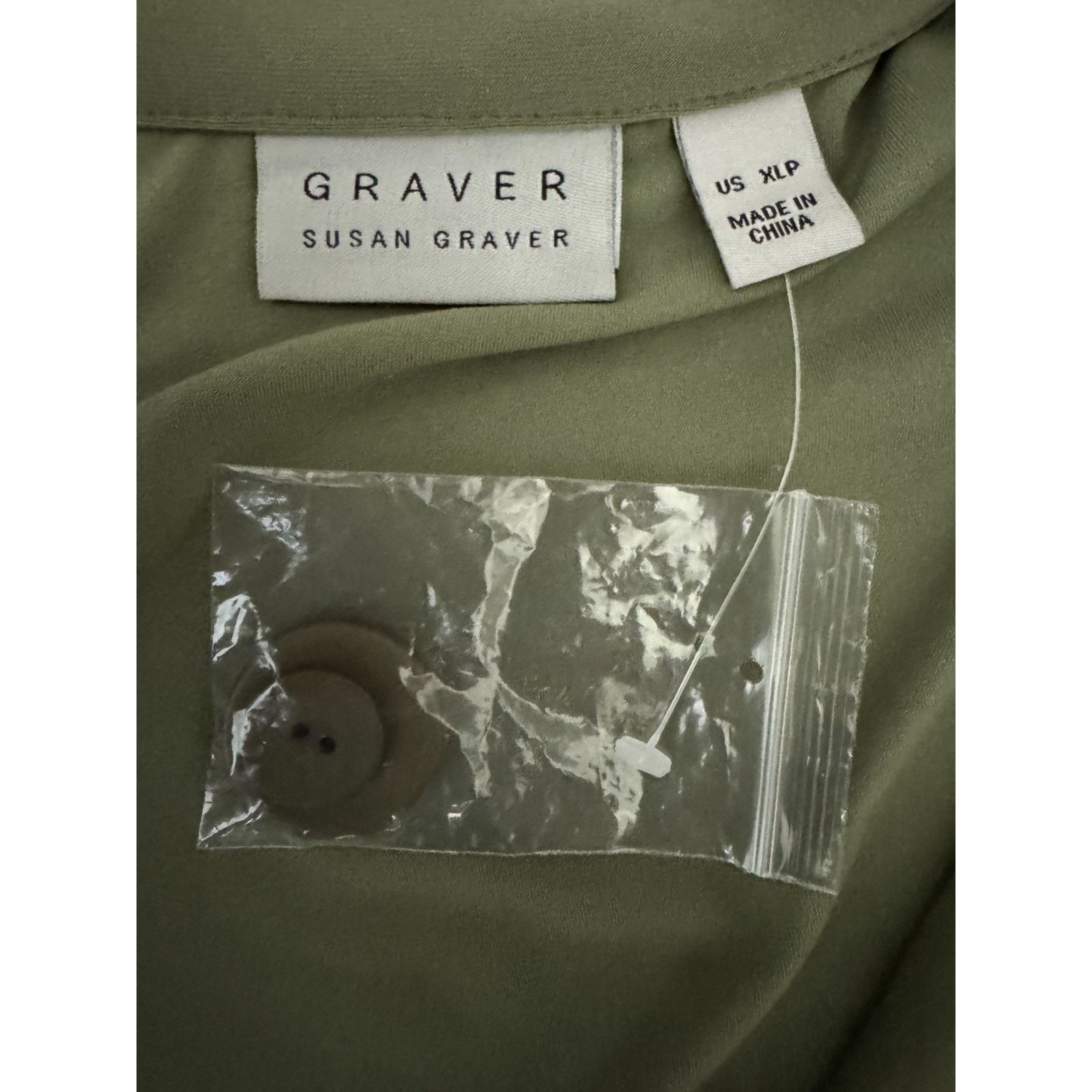 Other Susan Graver LK Notch Collar Jacket Tarragon X-Large Petite Size XL / US 12-14 / IT 48-50 - 13 Thumbnail