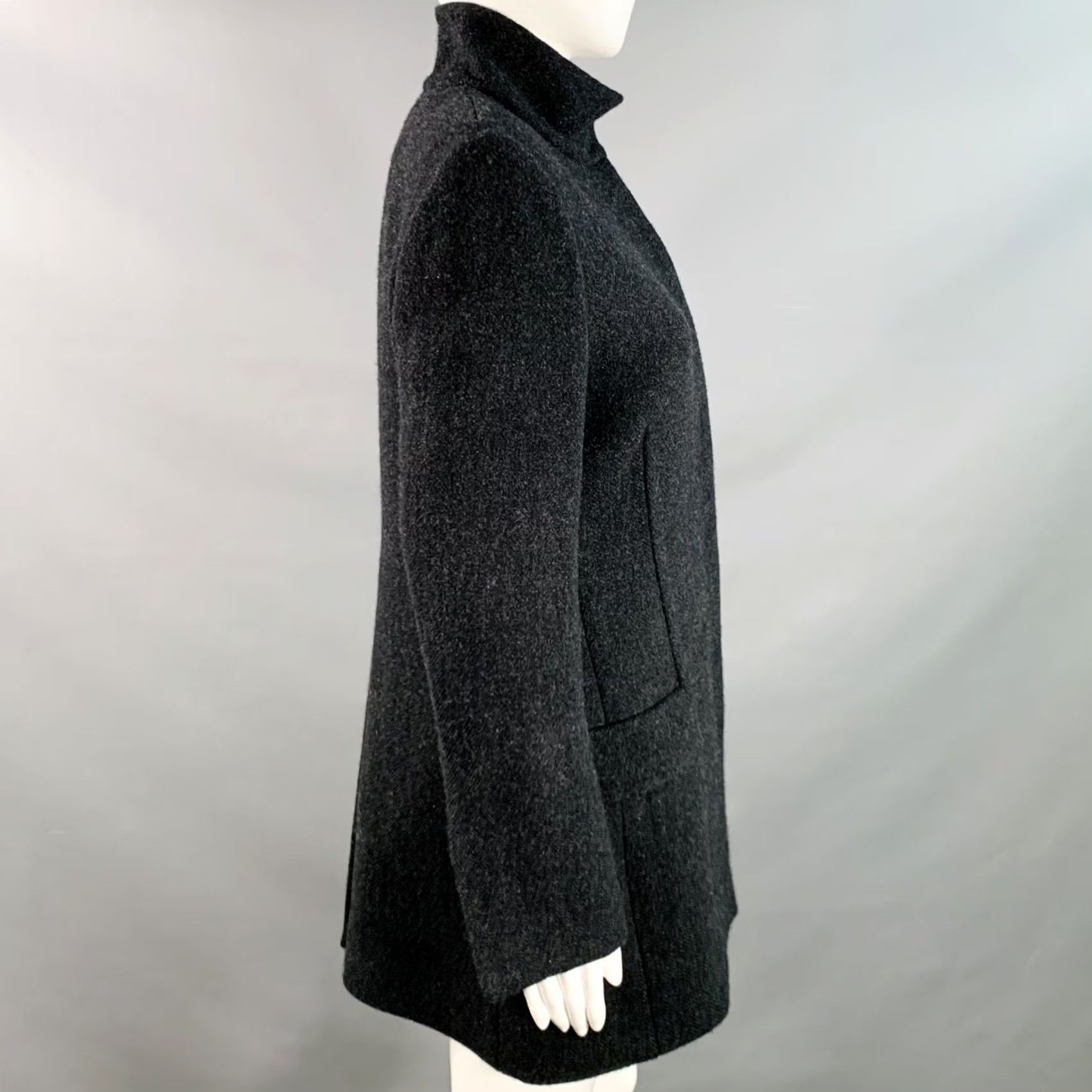 The Row THE ROW Jacket Nehru Collar Black Charcoal Wool/Paper Size 4 Adult Women Italy Size S / US 4 / IT 40 - 3 Thumbnail