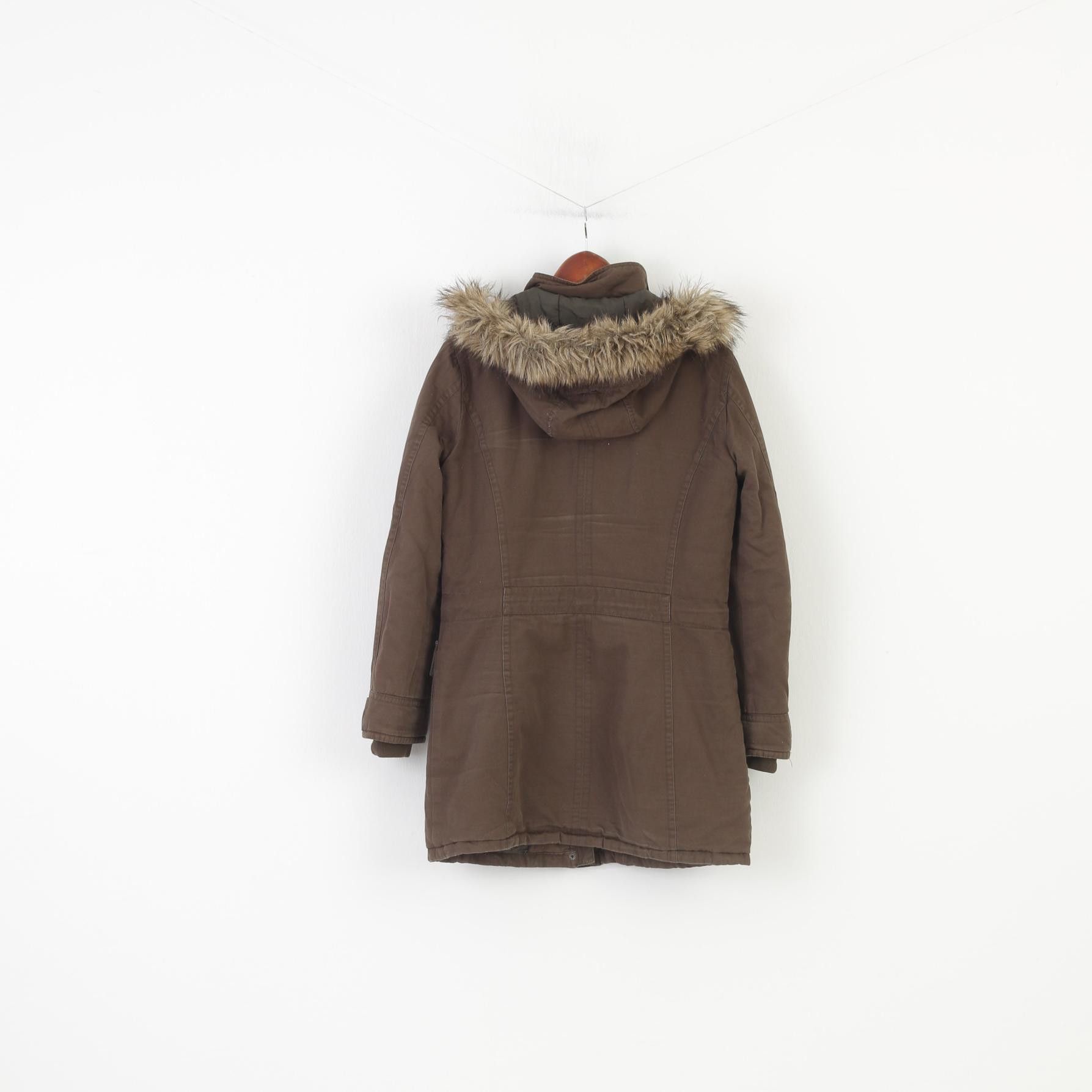 s.Oliver S.Oliver Woman M Jacket Khaki Padded Hood Vintage 0217 Size M / US 6-8 / IT 42-44 - 7 Thumbnail