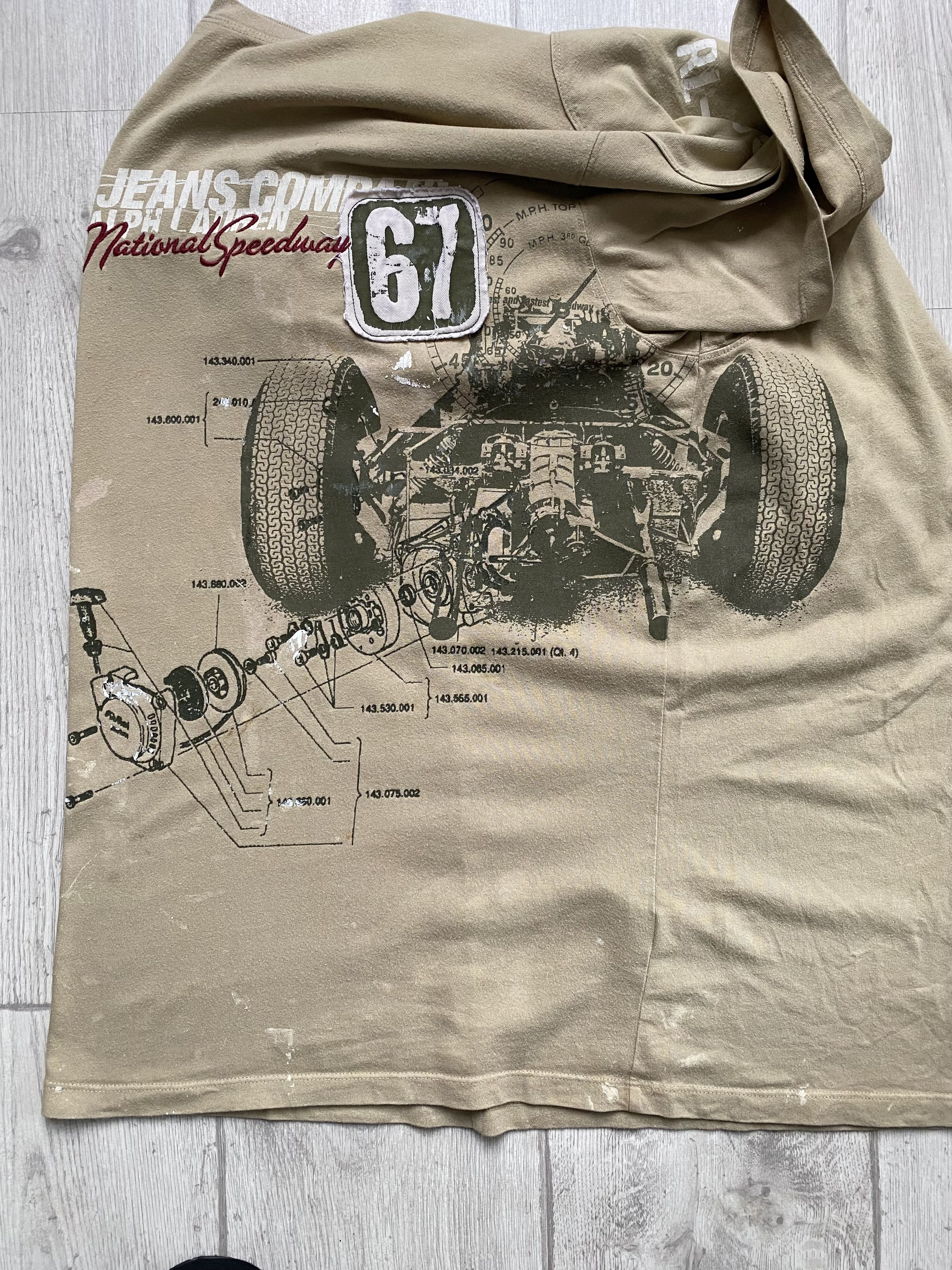 Polo Ralph Lauren Trashed 90s Polo Jeans Company racing team tee ferrari Size US XL / EU 56 / 4 - 8 Thumbnail