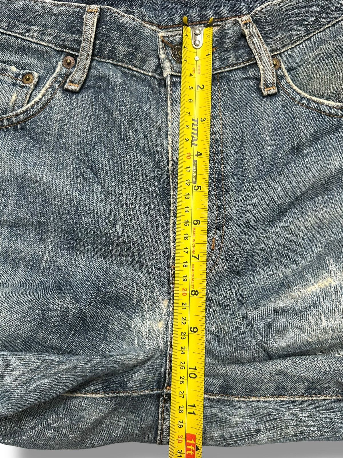 Edwin Vintage Edwin Straight Leg Japan Denim Distressed Light Wash Size US 32 / EU 48 - 19 Thumbnail