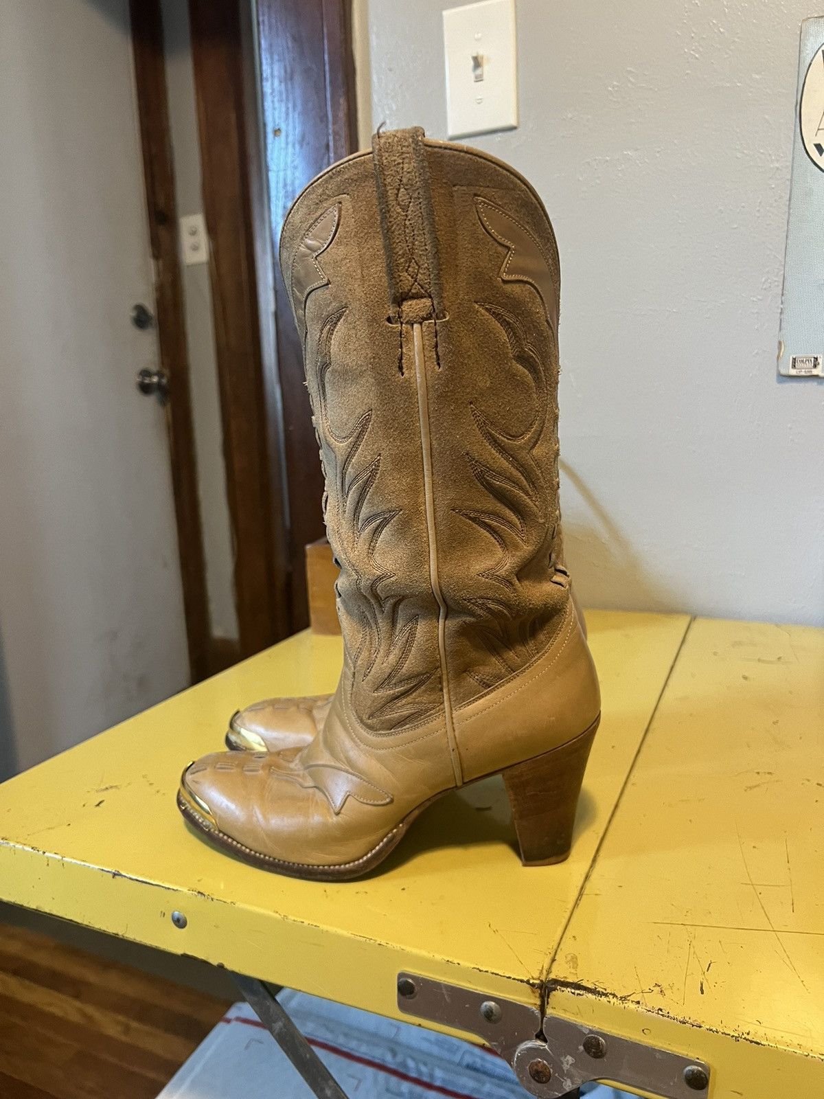 Dan Post × Vintage Dan Post Cowboy Boots Sz 7 M Size US 7 / IT 37 - 1 Thumbnail