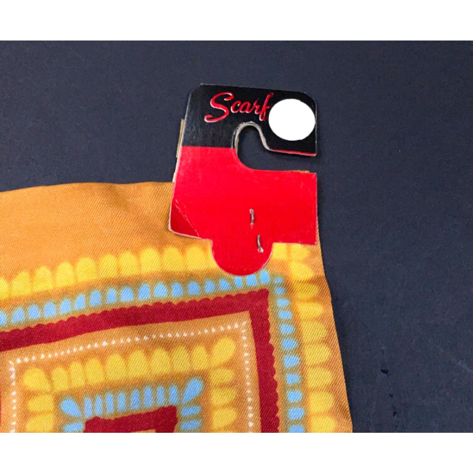Atomic VINTAGE Another Hit All-Weather Scarf 1960s Geometric Print Red Mod Women 40" Size ONE SIZE - 2 Thumbnail