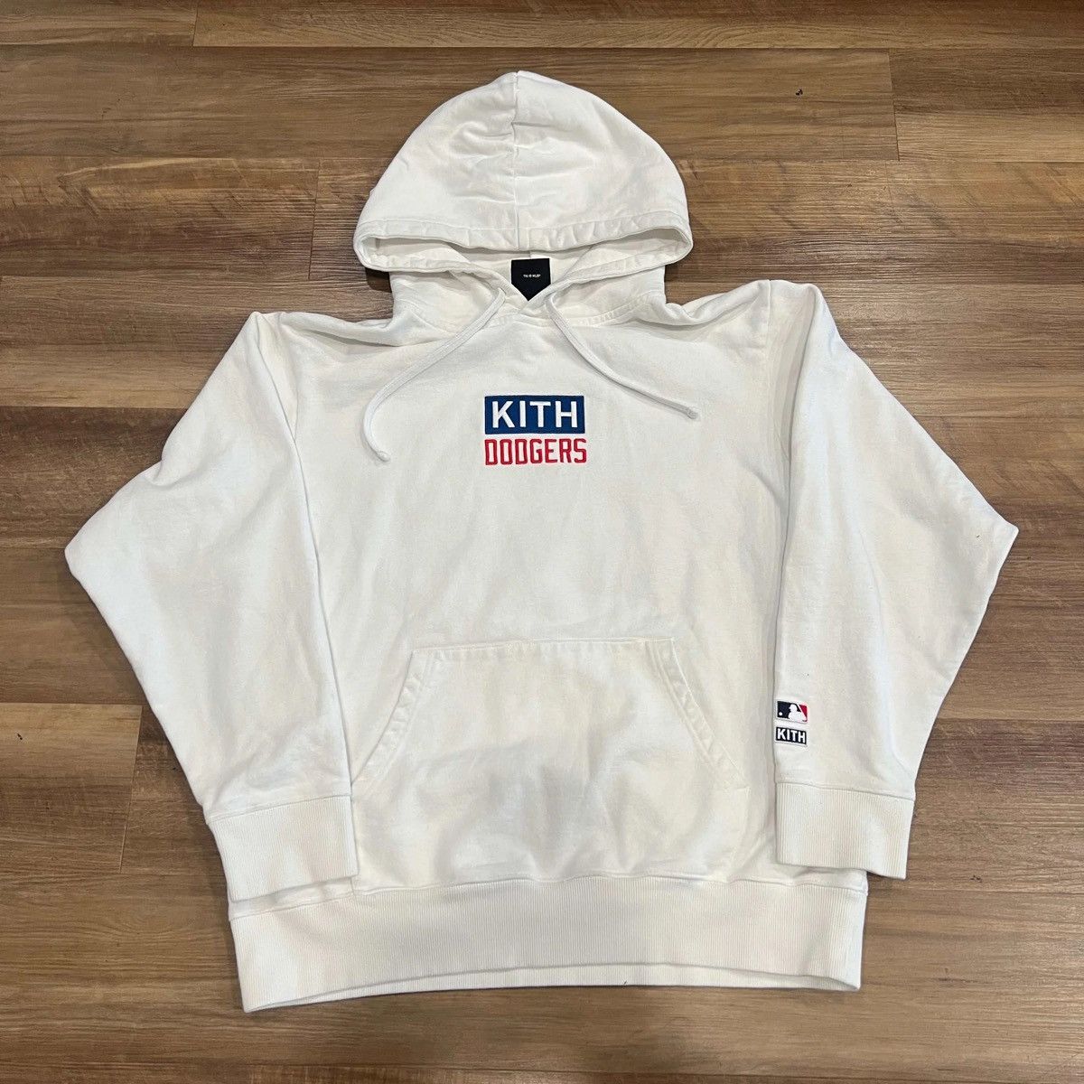 Kith Kith For MLB Los Angeles Dodgers Logo Script Hoodie White | Grailed