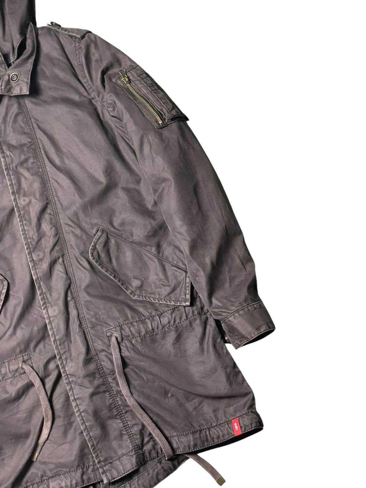 Japanese Brand × Vintage Vintage EDC Quilted Puffer Hooded Jacket (95) Size US XXS / EU 40 - 3 Thumbnail