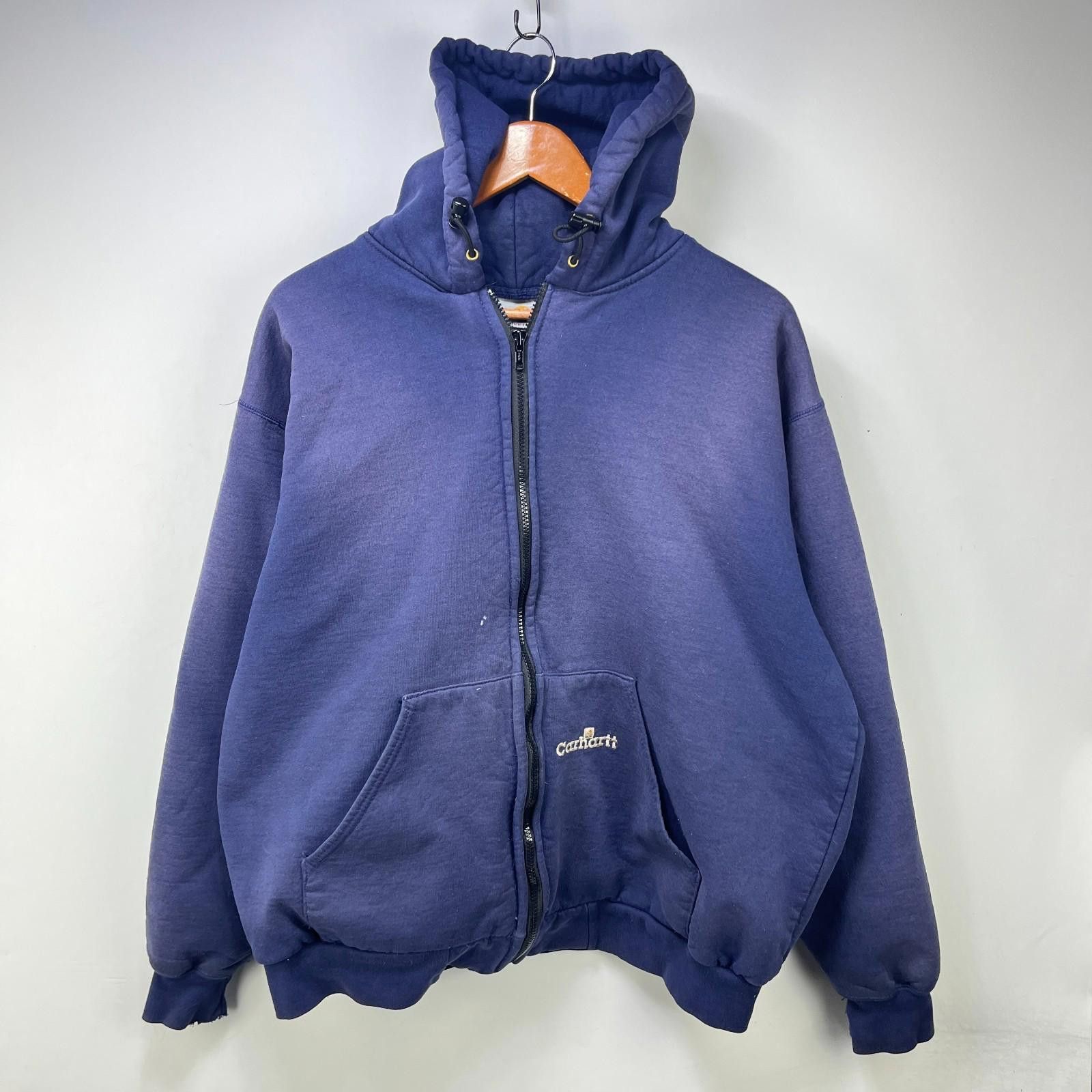 Nike Vintage 90s Carhartt Sun Faded Zip Up Hoodie Large Thermal Size US L / EU 52-54 / 3 - 1 Thumbnail