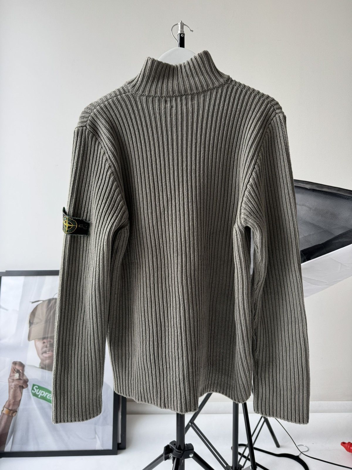 Stone Island Vintage Stone island Knitwear Zip Up Sweater Size US XL / EU 56 / 4 - 4 Thumbnail