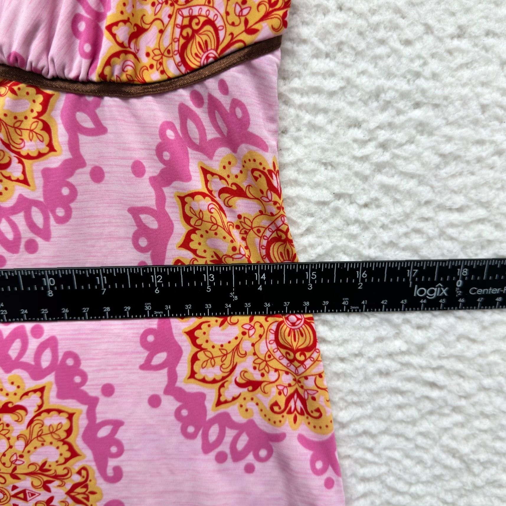 Vintage VINTAGE Y2K Slip Dress Small Pink Brown Pattern Boho Fairy Grunge Whimsigoth Size S / US 4 / IT 40 - 7 Thumbnail