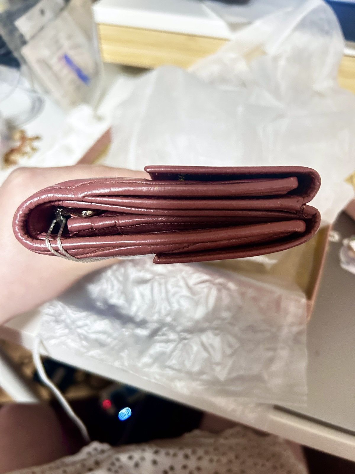 Miu Miu Miu Miu Pink Matelassé Long Wallet / Clutch with Chain Size ONE SIZE - 7 Thumbnail