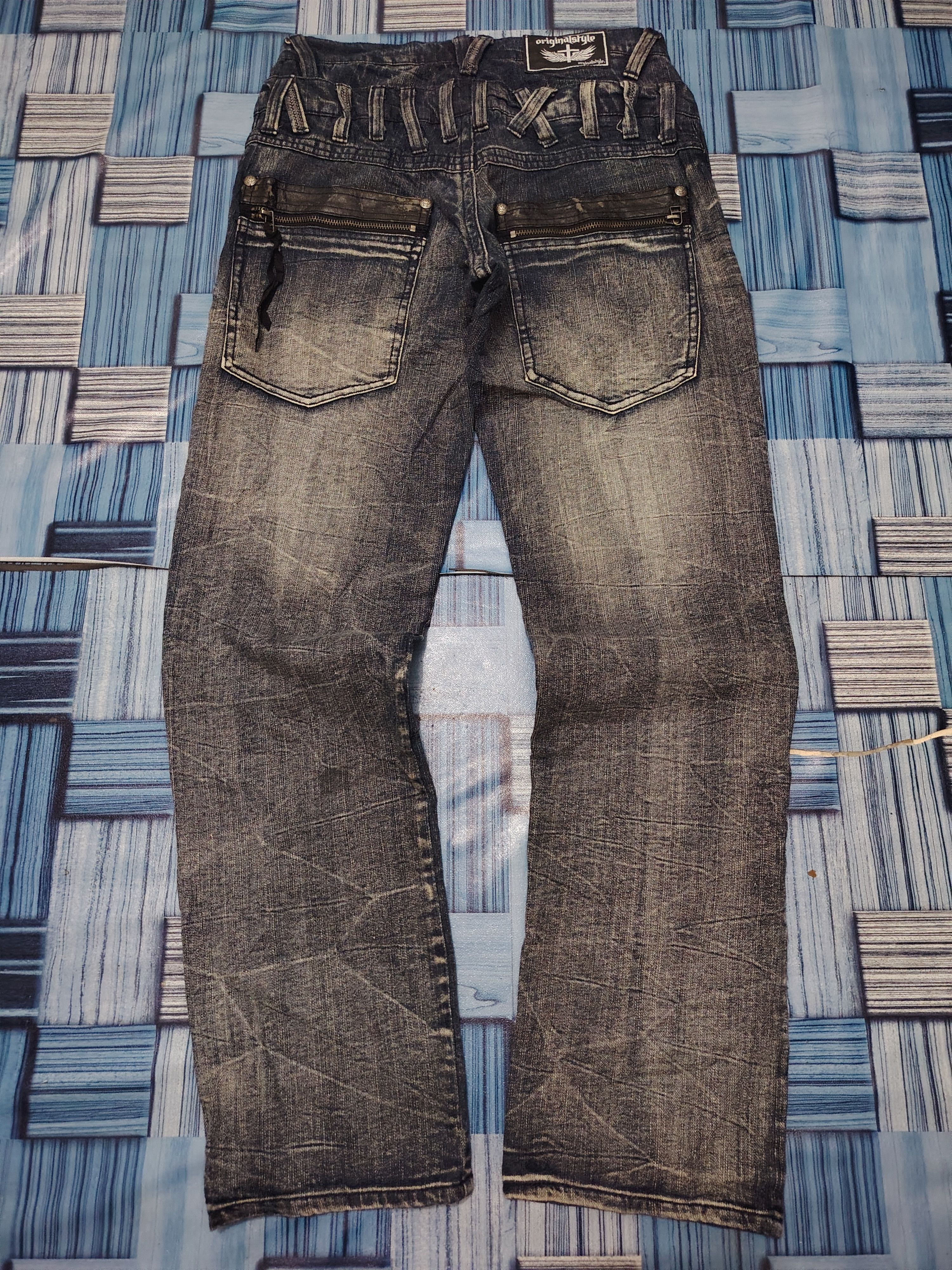 Who Decides War Japanese Originalstyle Double Waist Distressed jeans Patches Size US 30 / EU 46 - 18 Thumbnail
