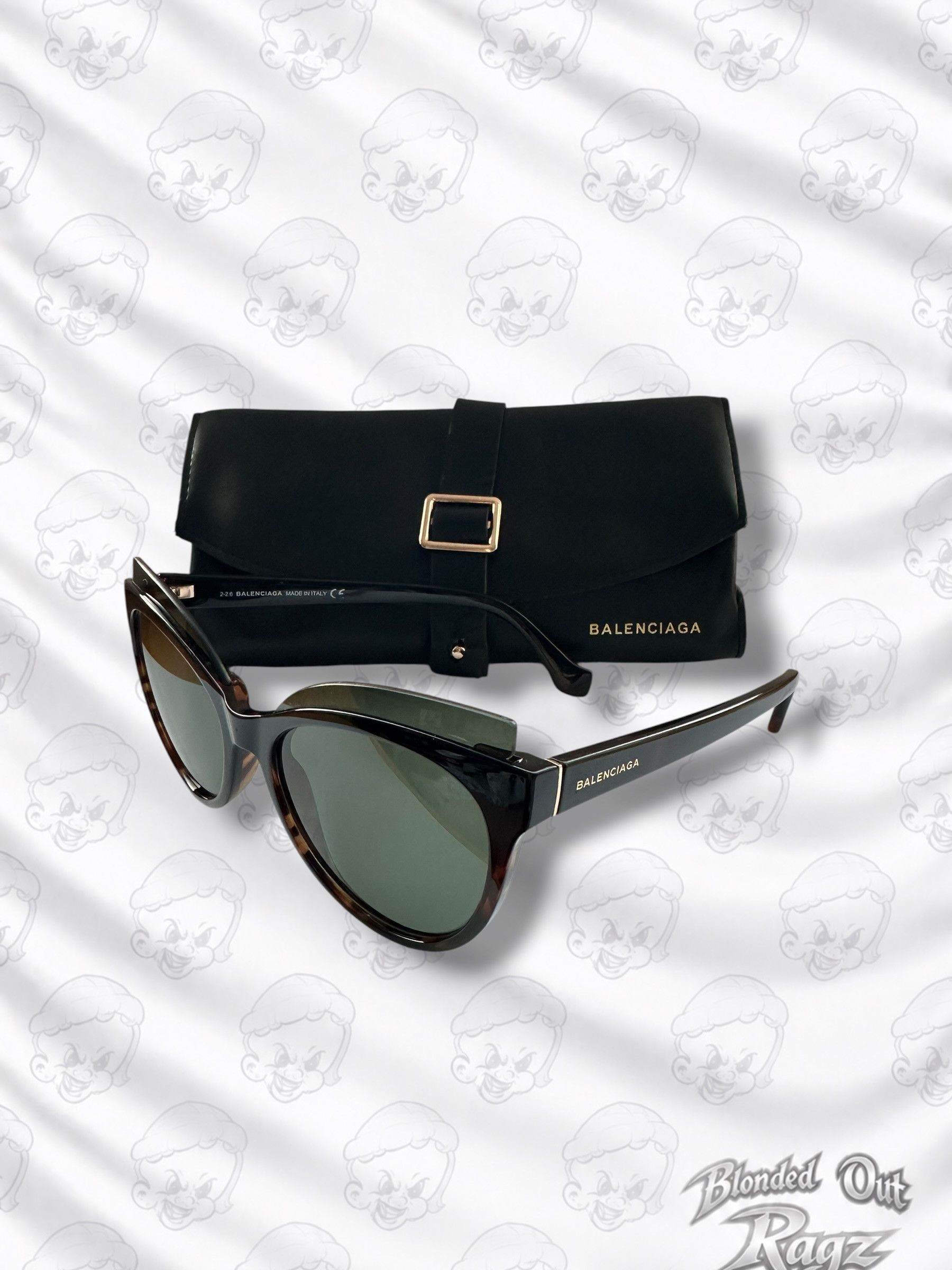 Balenciaga Balenciaga BA94 52N Black/Brown Sunglasses Size ONE SIZE - 1 Thumbnail