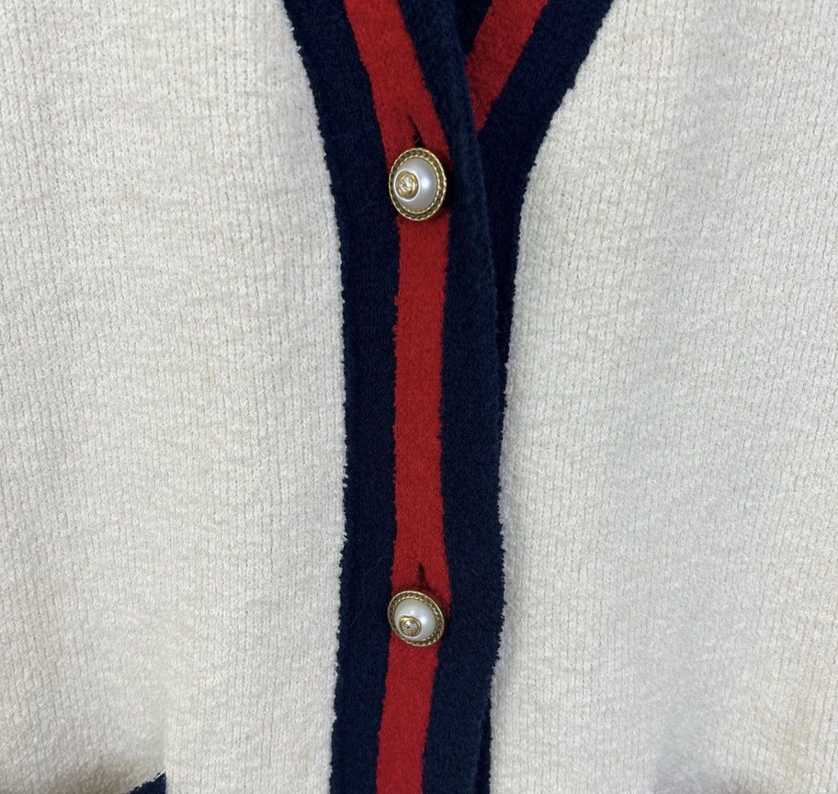 GU Gucci Double G Pearl Button Knit Cardigan K12 Size S / US 4 / IT 40 - 5 Thumbnail