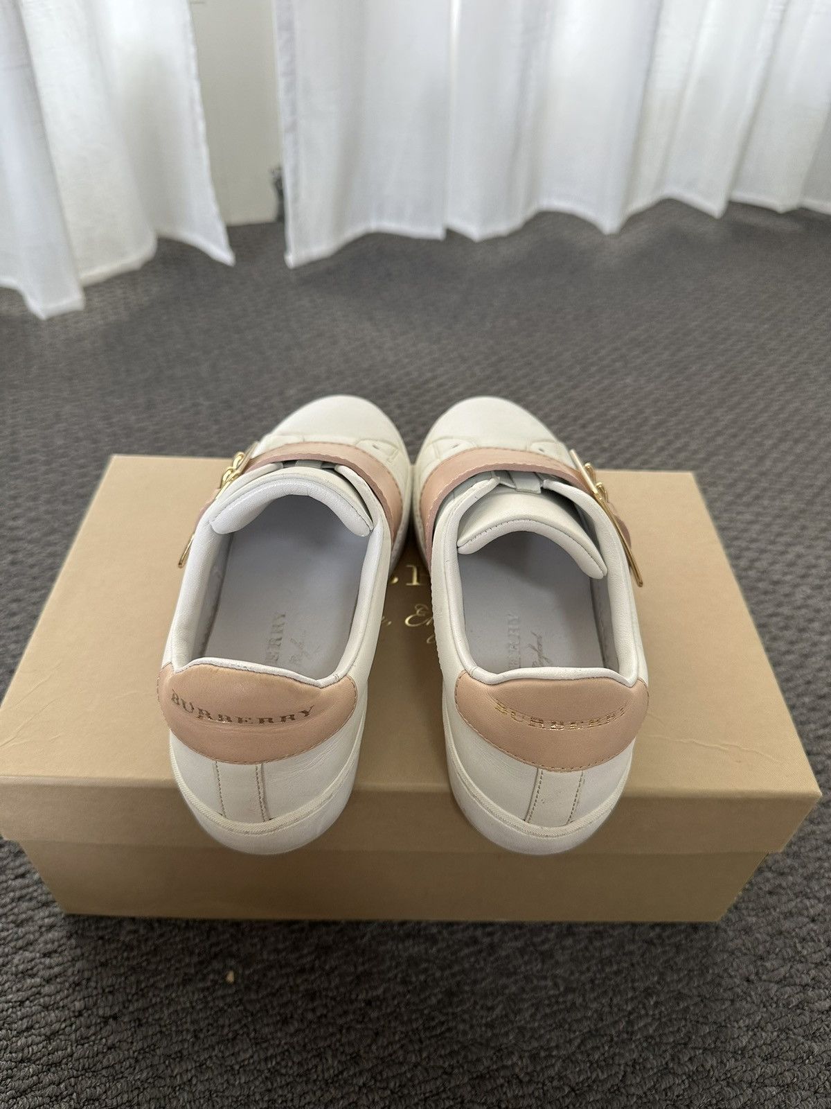 Burberry Burberry Westford Belt Pink Apricot Sneaker Size US 6.5 / IT 36.5 - 4 Thumbnail