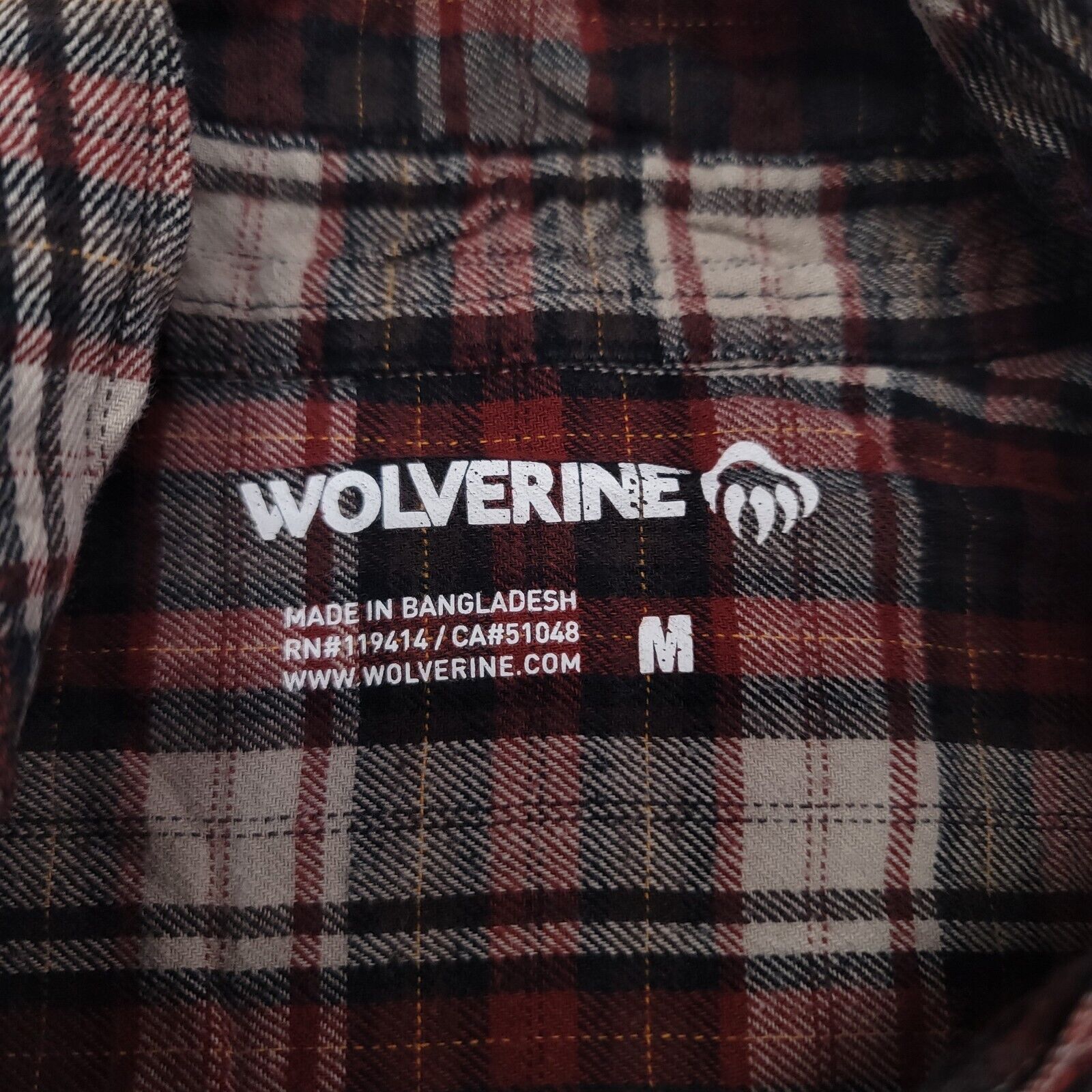 Wolverine Wolverine Tartan Flannel Shirt Mens Size Medium M Red Gray Size US M / EU 48-50 / 2 - 3 Thumbnail