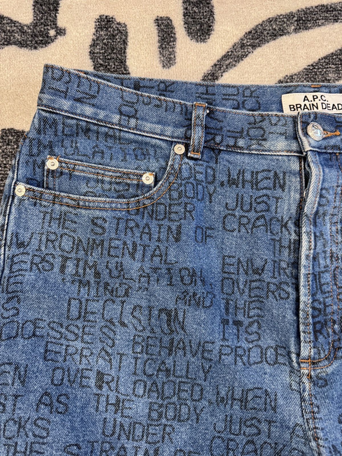 A.P.C. × Brain Dead A.P.C. Brain Dead Printed Washed Jeans Size 34 Size US 34 / EU 50 - 6 Thumbnail