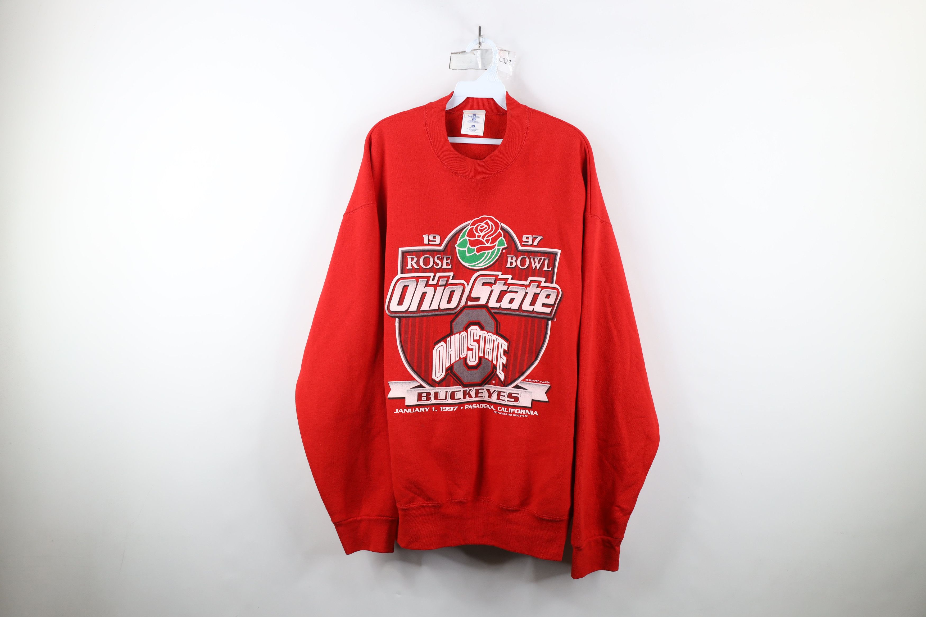 Vintage Vintage 90s Ohio State University Football Sweatshirt USA Size US XL / EU 56 / 4 - 1 Thumbnail