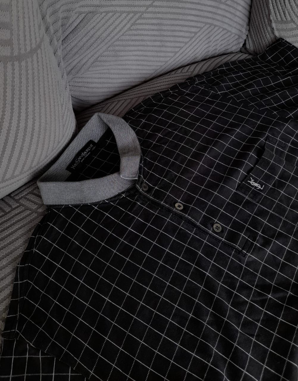 Yves Saint Laurent 💥Plaid Black💥 Vintage poloshirt YSL Yvest Saint Laurent Size US M / EU 48-50 / 2 - 3 Thumbnail