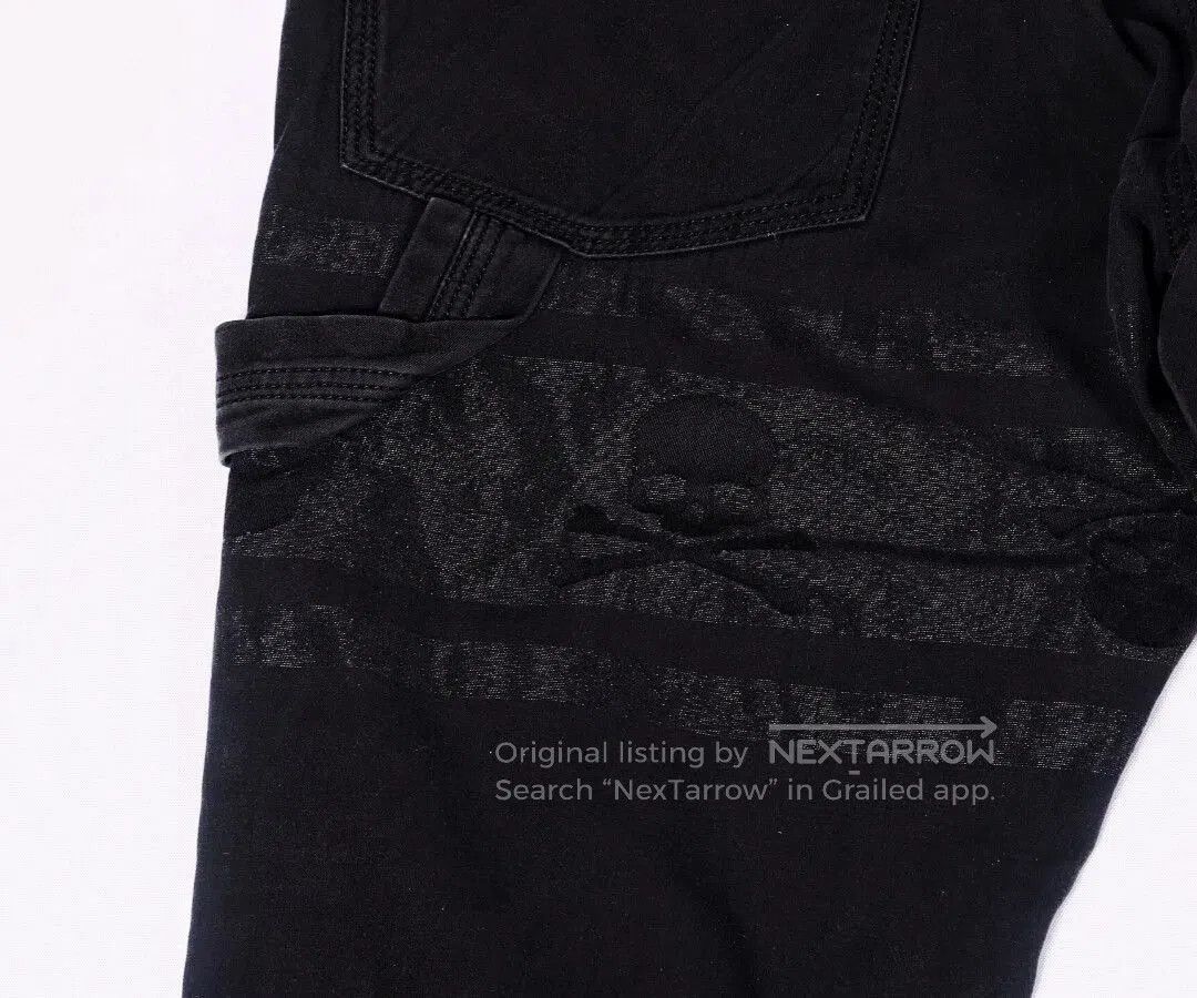 Mastermind Japan Black Denim Cargo Pants with Distressed Details. Size US 34 / EU 50 - 2 Thumbnail
