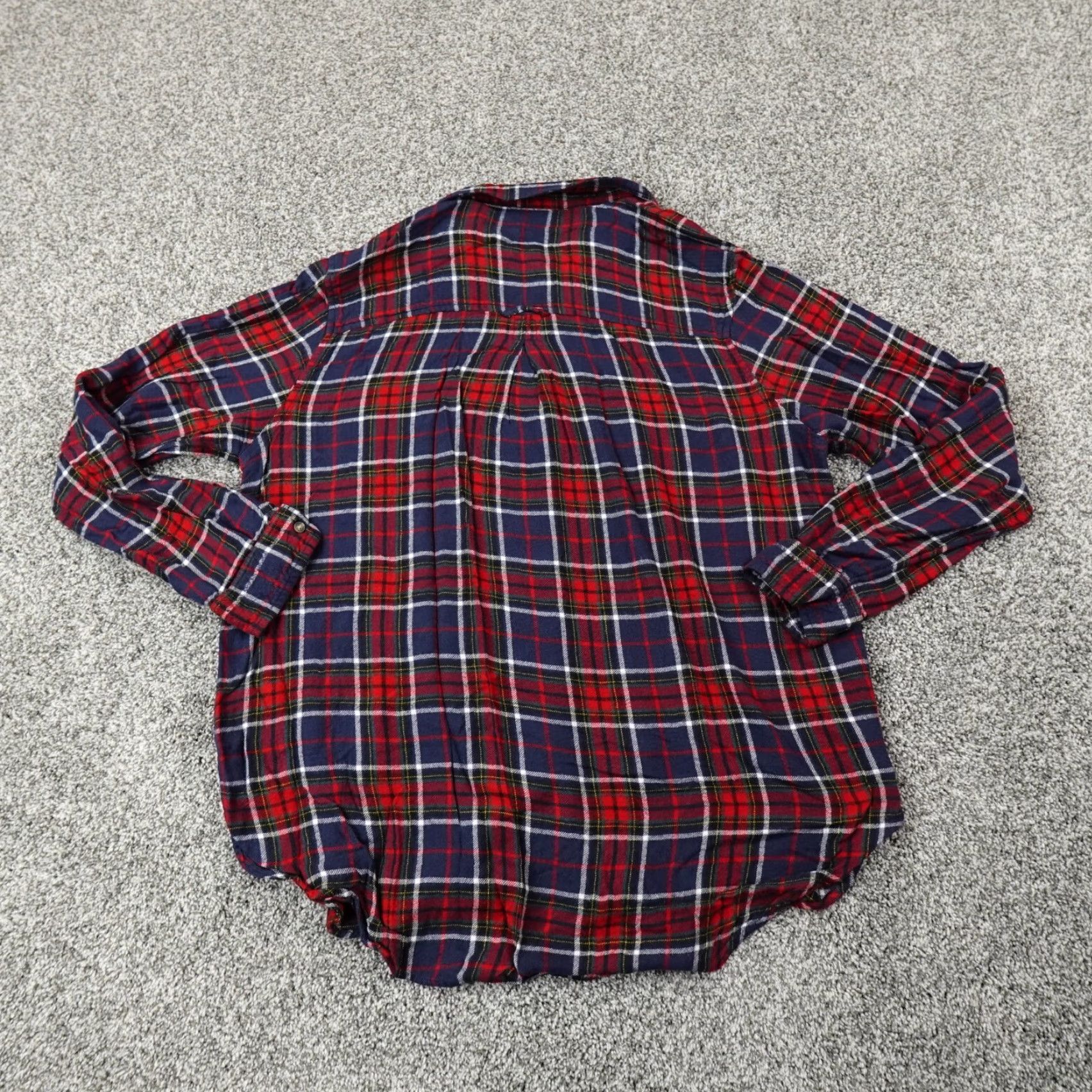 American Eagle Outfitters American Eagle Outfitters Shirt Womens XL Blue Red Flannel Button Up Long Sleeve Casual Travel Workwear Shirt Size XL / US 12-14 / IT 48-50 - 5 Thumbnail