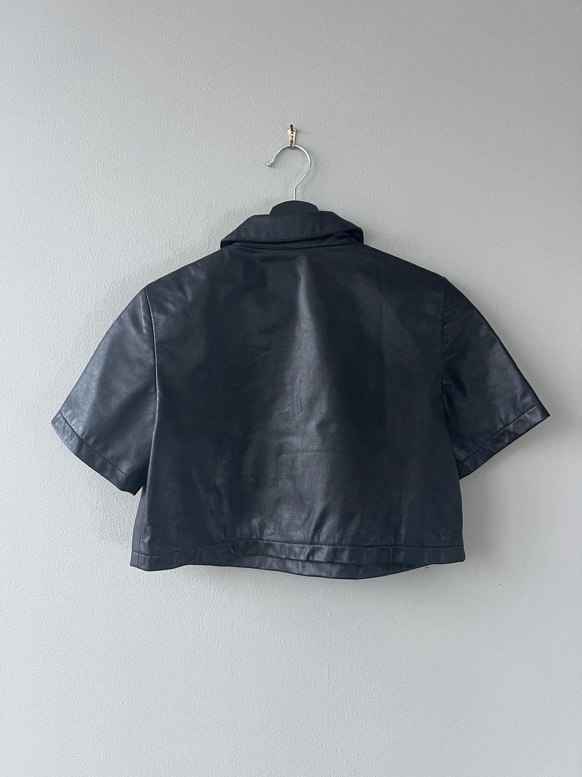 Hood By Air Leather Cropped Polo Size M / US 6-8 / IT 42-44 - 5 Thumbnail