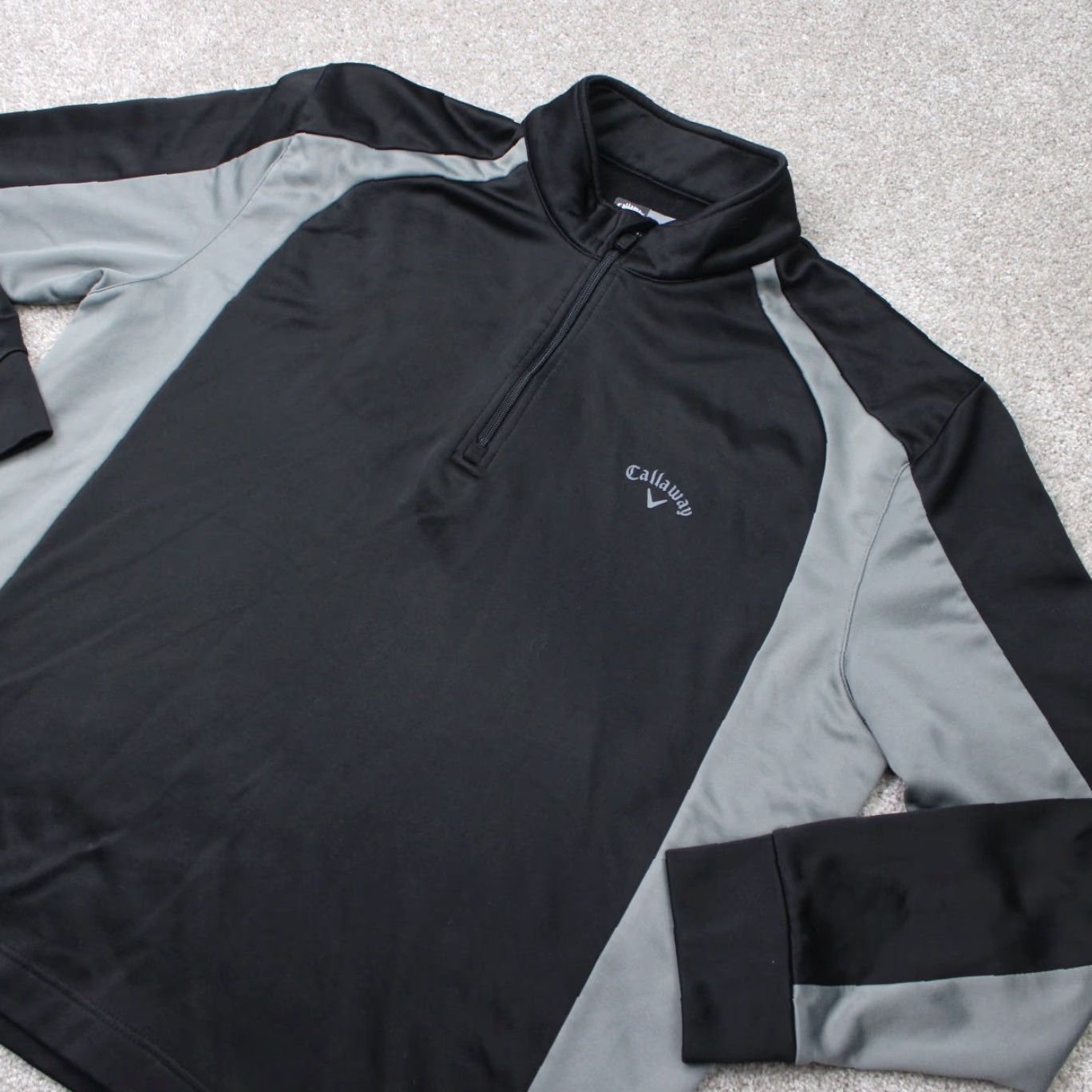 Callaway Callaway Sweatshirt Mens 2XL Black 1/4 Zip Golf 100% Polyester Long Sleeve Pullover Mock Neck Sports Outdoor Size US XXL / EU 58 / 5 - 2 Thumbnail