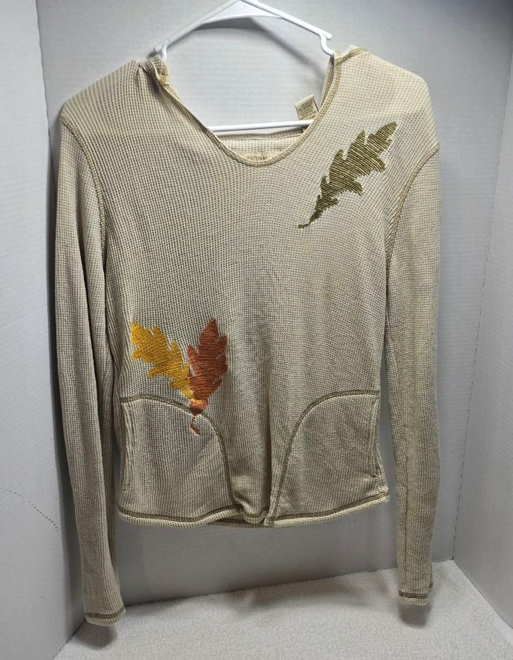 The Unbranded Brand Women's Natural Reflections Beige Petite S Hoodie with Fall Size S / US 4 / IT 40 - 1 Thumbnail