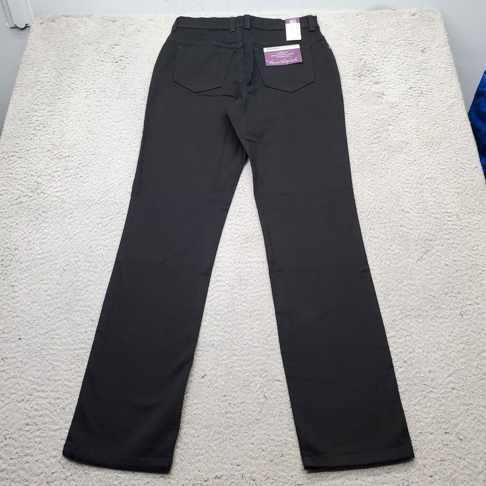 Gloria Vanderbilt Gloria Vanderbilt Amanda Jeans Womens Size 4 Black Stretch Classic Fit Tapered Leg Denim 5-Pocket Women's Jeans Size 27" / US 4 / IT 40 - 2 Thumbnail