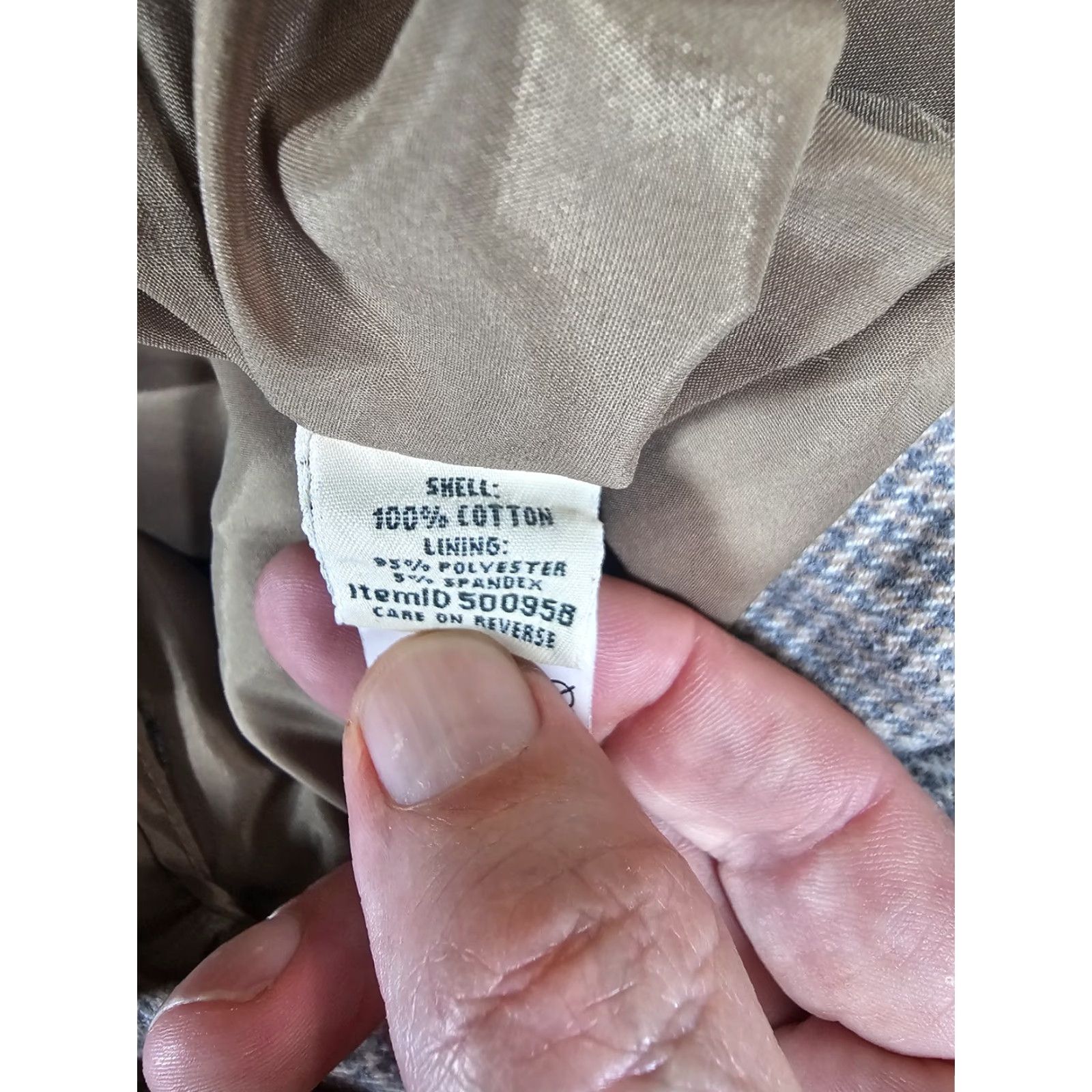 Vintage VINTAGE L.L. BEAN Dress Pants Houndstooth 100% Cotton Lined Women's Size 14P Brown Tweed Pockets 90s Preppy Pants Womens Size 24" / US 00 / IT 34 - 7 Thumbnail