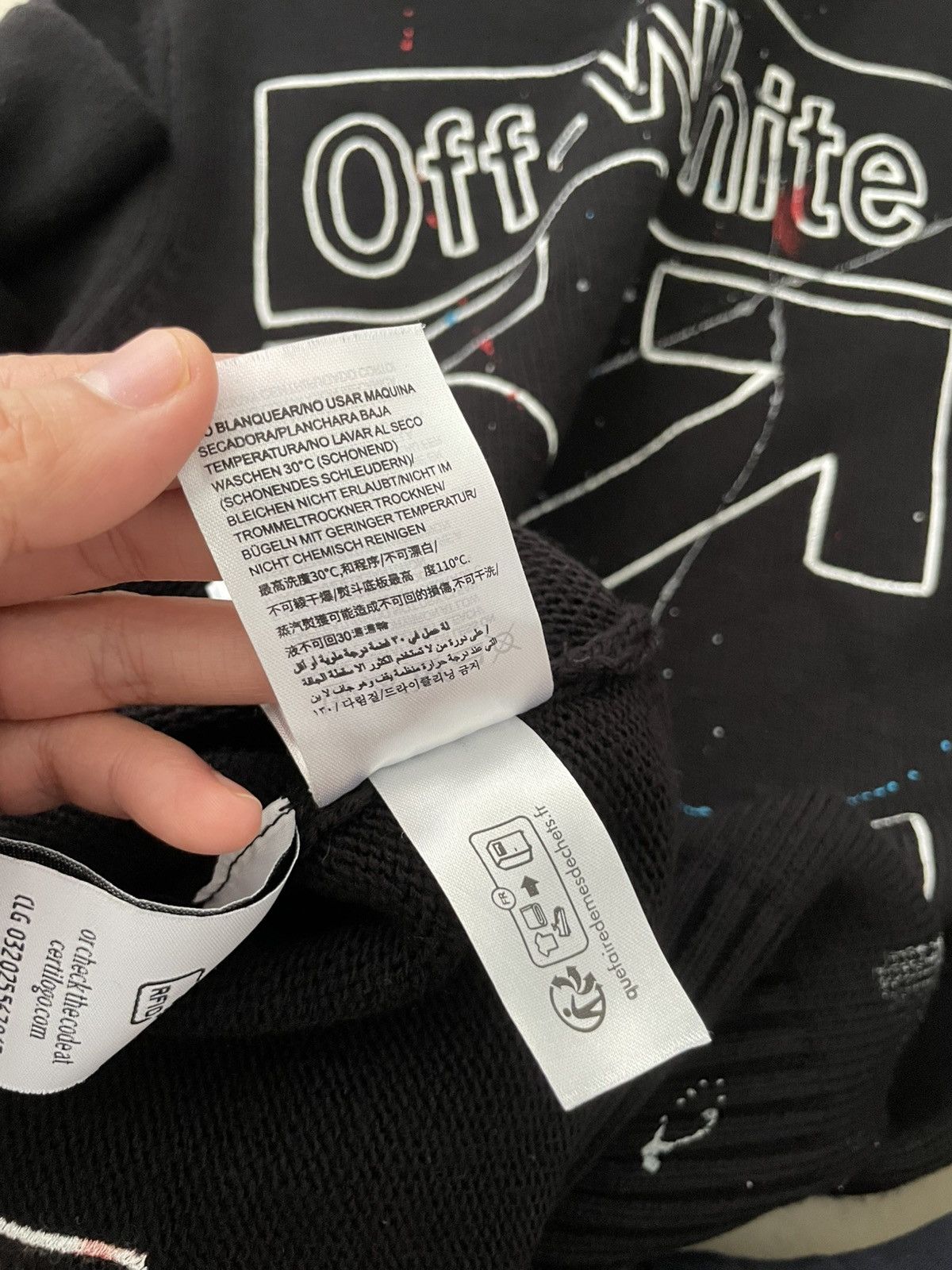 Japanese Brand Off White Sweatshirt with Paint Splash Design Size US M / EU 48-50 / 2 - 12 Thumbnail