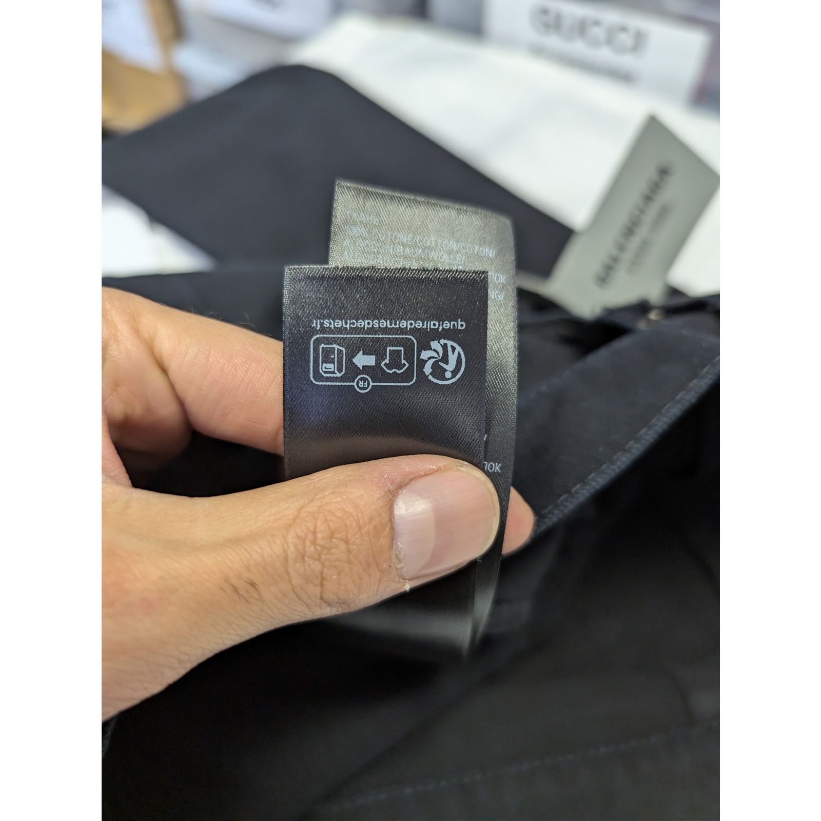 Balenciaga o1rshd1 Straight-Leg Flared Denim Jeans in Peach Pitch Black Size US 33 - 22 Thumbnail