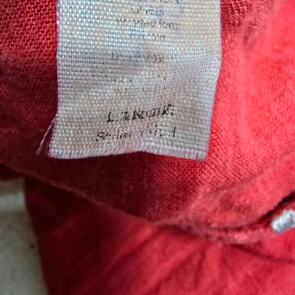 The Unbranded Brand Women's Liz & Jane Red Linen Button Down Shirt L Size L / US 10 / IT 46 - 9 Thumbnail