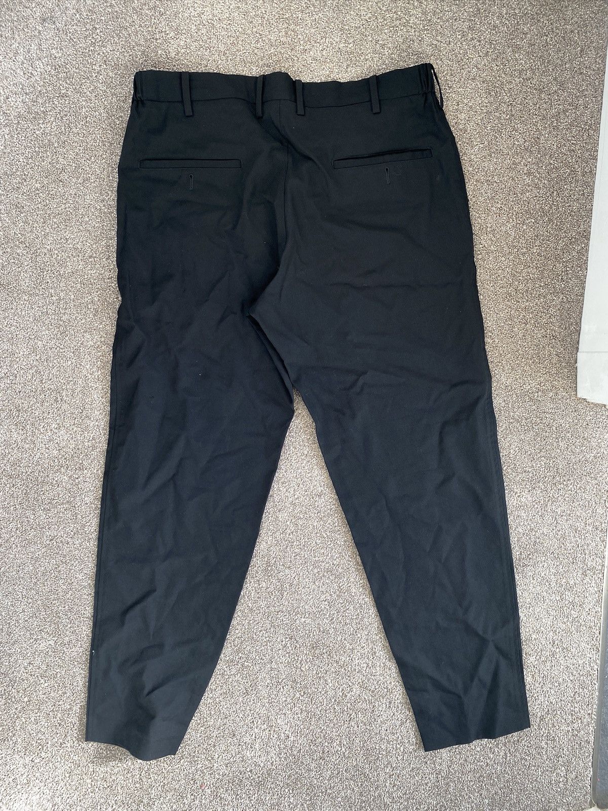 Yohji Yamamoto Black Tailored Trouser Size 34R - 5 Thumbnail