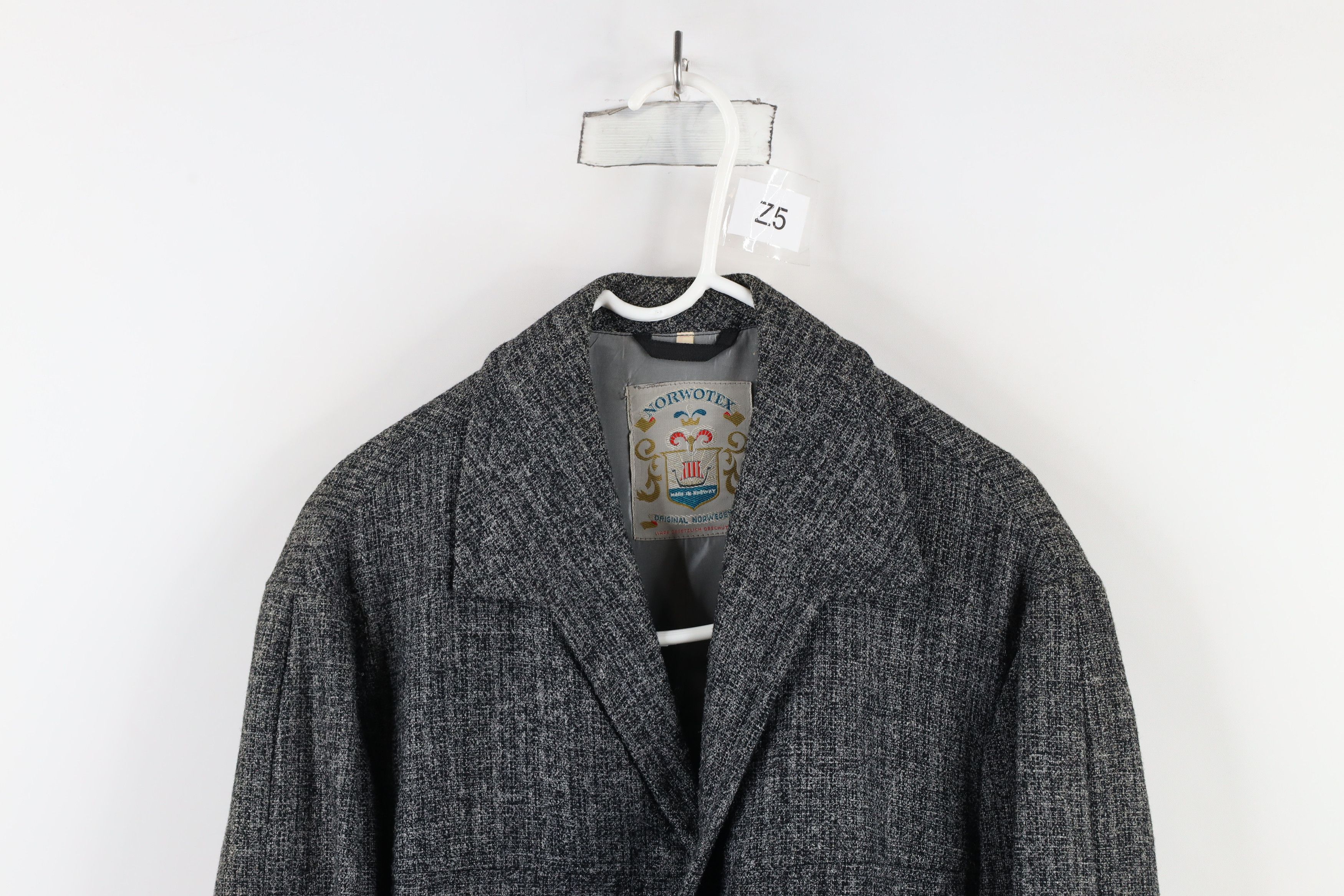 Vintage Vintage 60s 70s Norwegian Wool Tweed Blazer Jacket Gray Size US XL / EU 56 / 4 - 2 Thumbnail
