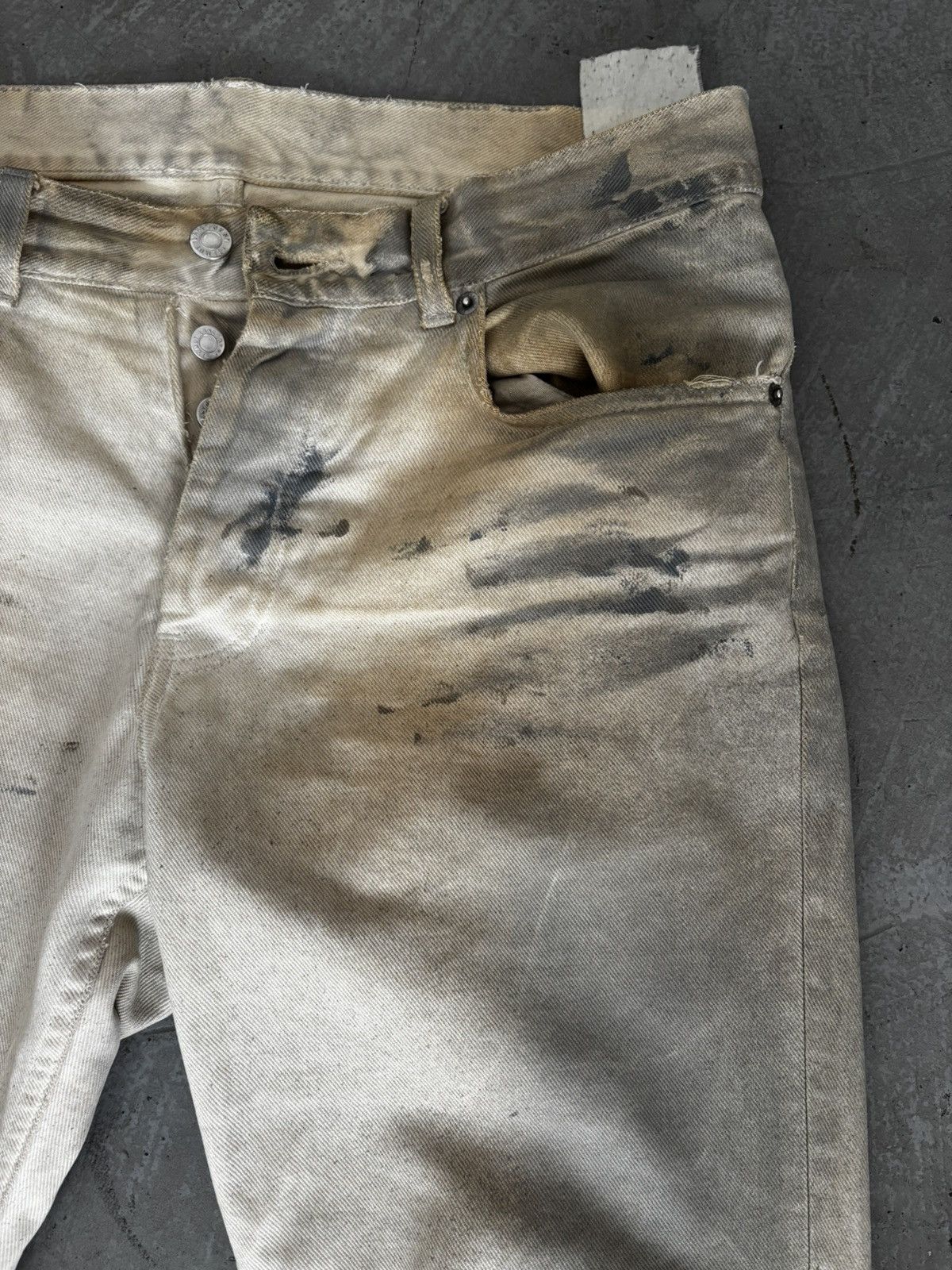 Helmut Lang Helmut Lang ‘Broken’ Classic 5 Pocket Denim Painter Jeans Size US 30 / EU 46 - 2 Thumbnail
