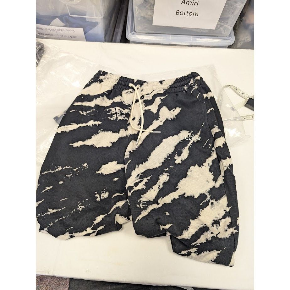 Celine o1rshd1 Jogging Tie Dye in Black / White Size US 34 / EU 50 - 12 Thumbnail