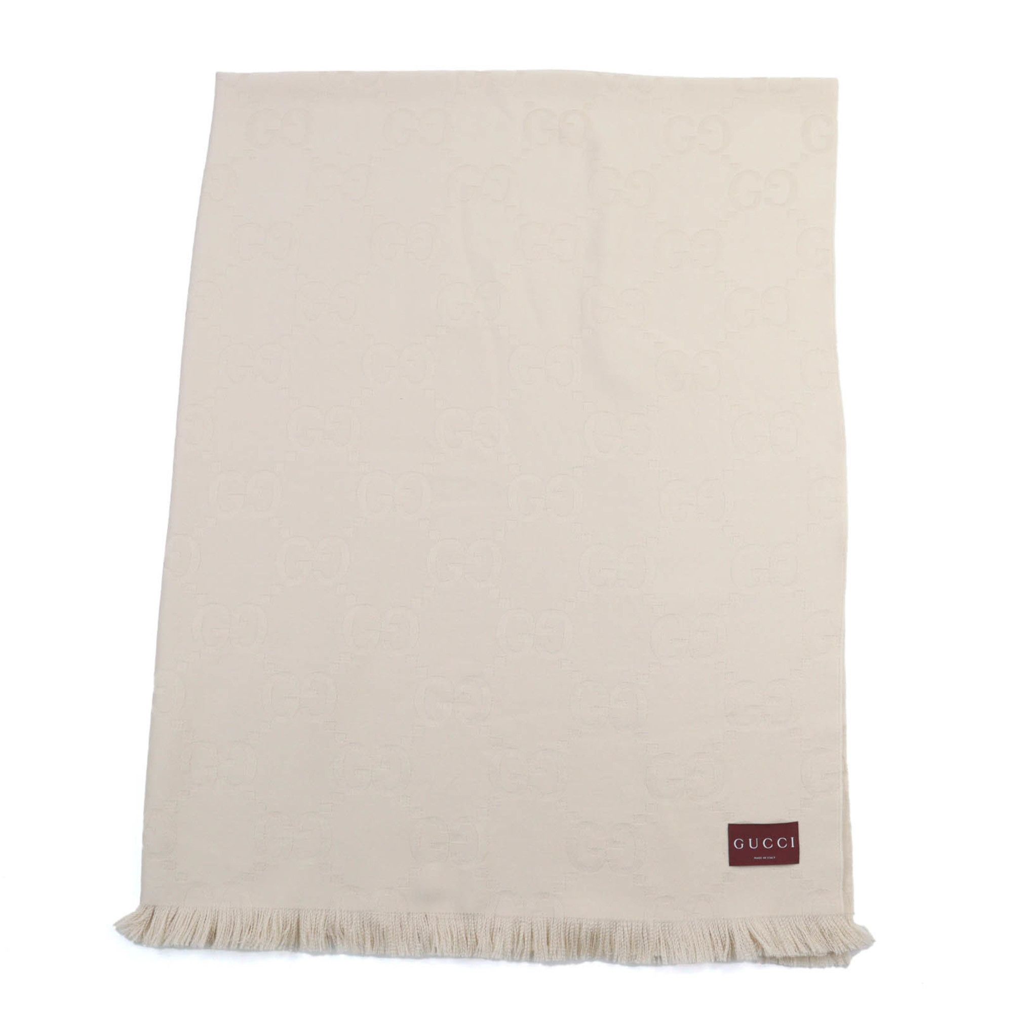 Gucci GUCCI 795551 Wool and Silk GG Jacquard Large Blanket/Shawl, Beige, 135 x 180cm, Made in Italy, Authentic, Women's Size ONE SIZE - 1 Thumbnail