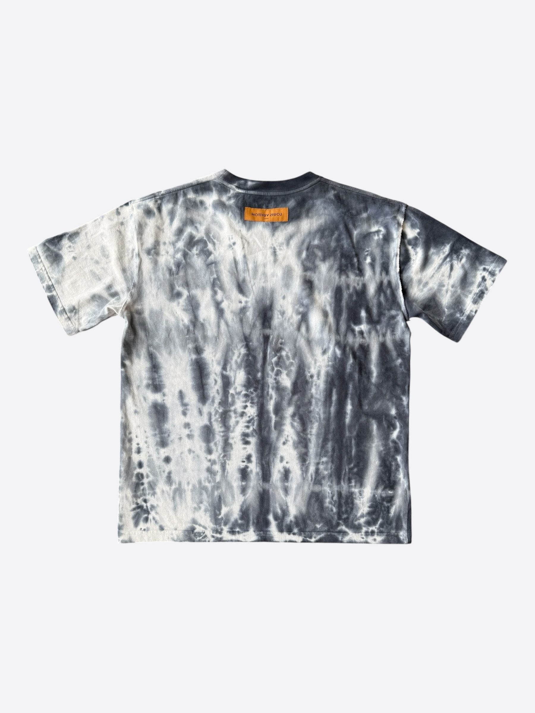 Louis Vuitton Louis Vuitton Grey & Orange Tie-Dye Graffiti T-Shirt Size US XXL / EU 58 / 5 - 2 Thumbnail