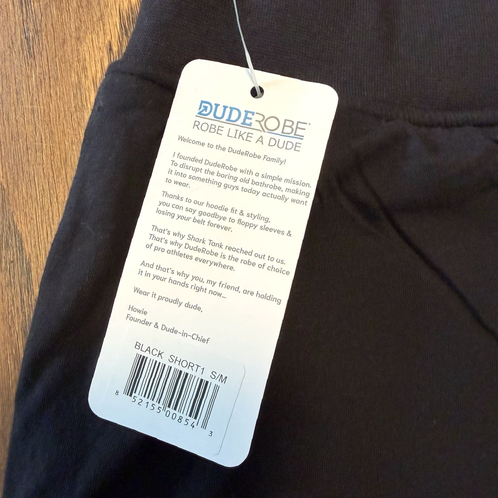 Vintage Dude Robe Terry Lined Shorts Mens M Sleep Shorts Black Jersey Cotton Blend Stretch Adjustable Regular Men Shark Tank Modern Classic Size US 31 - 4 Thumbnail