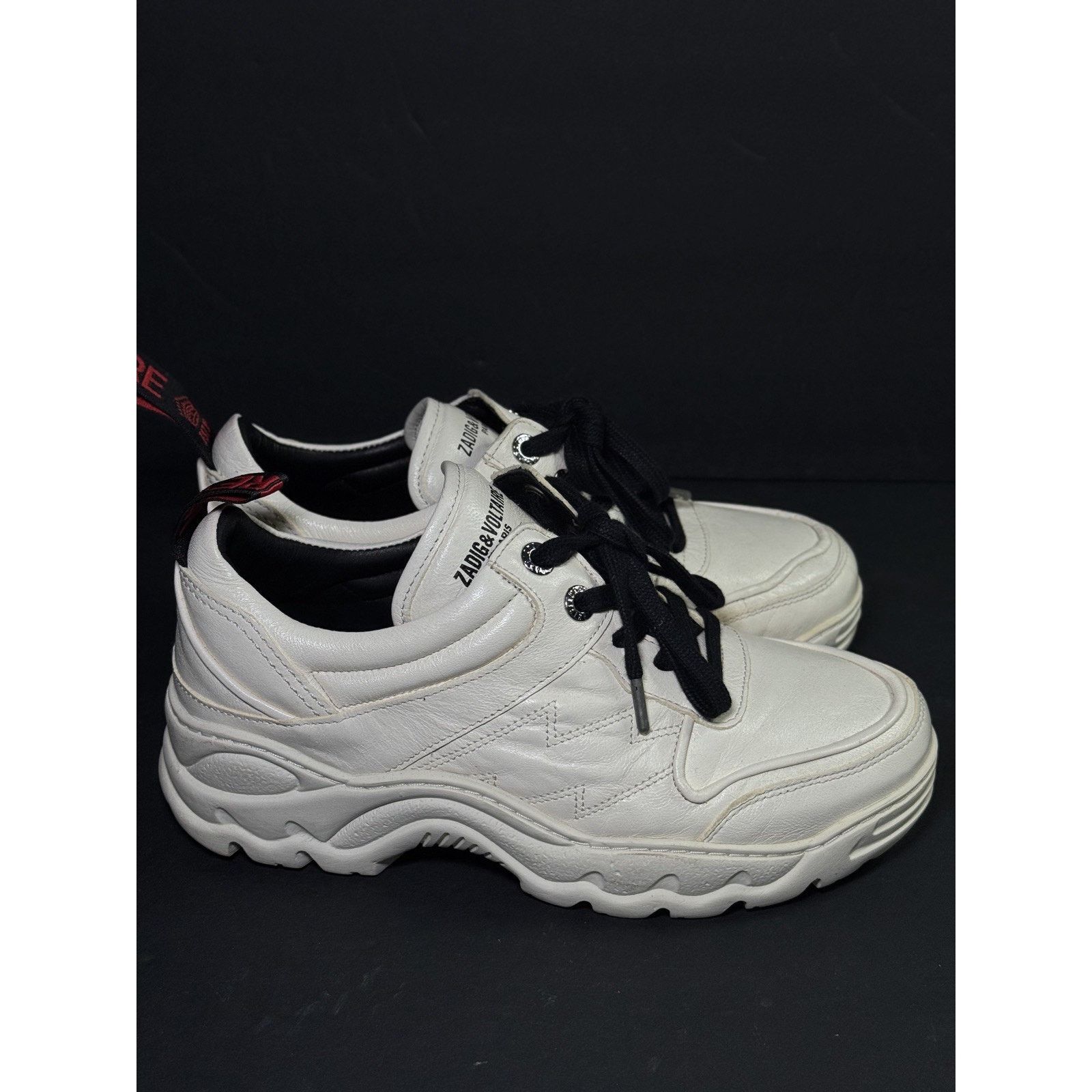 Zadig & Voltaire Zadig & Voltaire paris cream beige leather designer size 39 Size US 9 / IT 39 - 1 Thumbnail