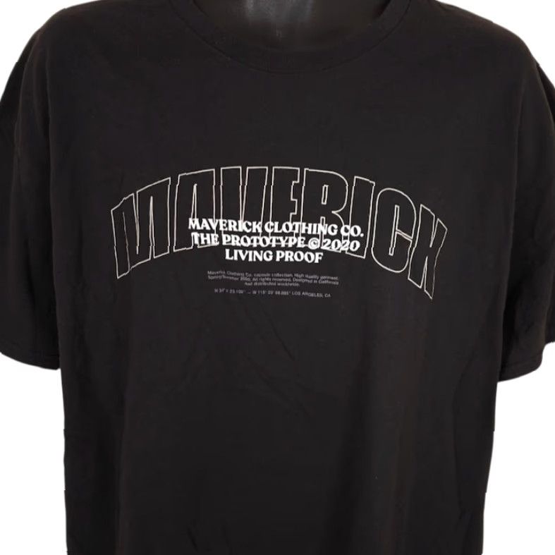 Vintage VINTAGE? Maverick T Shirt Mens XL Black Streetwear Spellout Logan Paul Size US XL / EU 56 / 4 - 2 Thumbnail