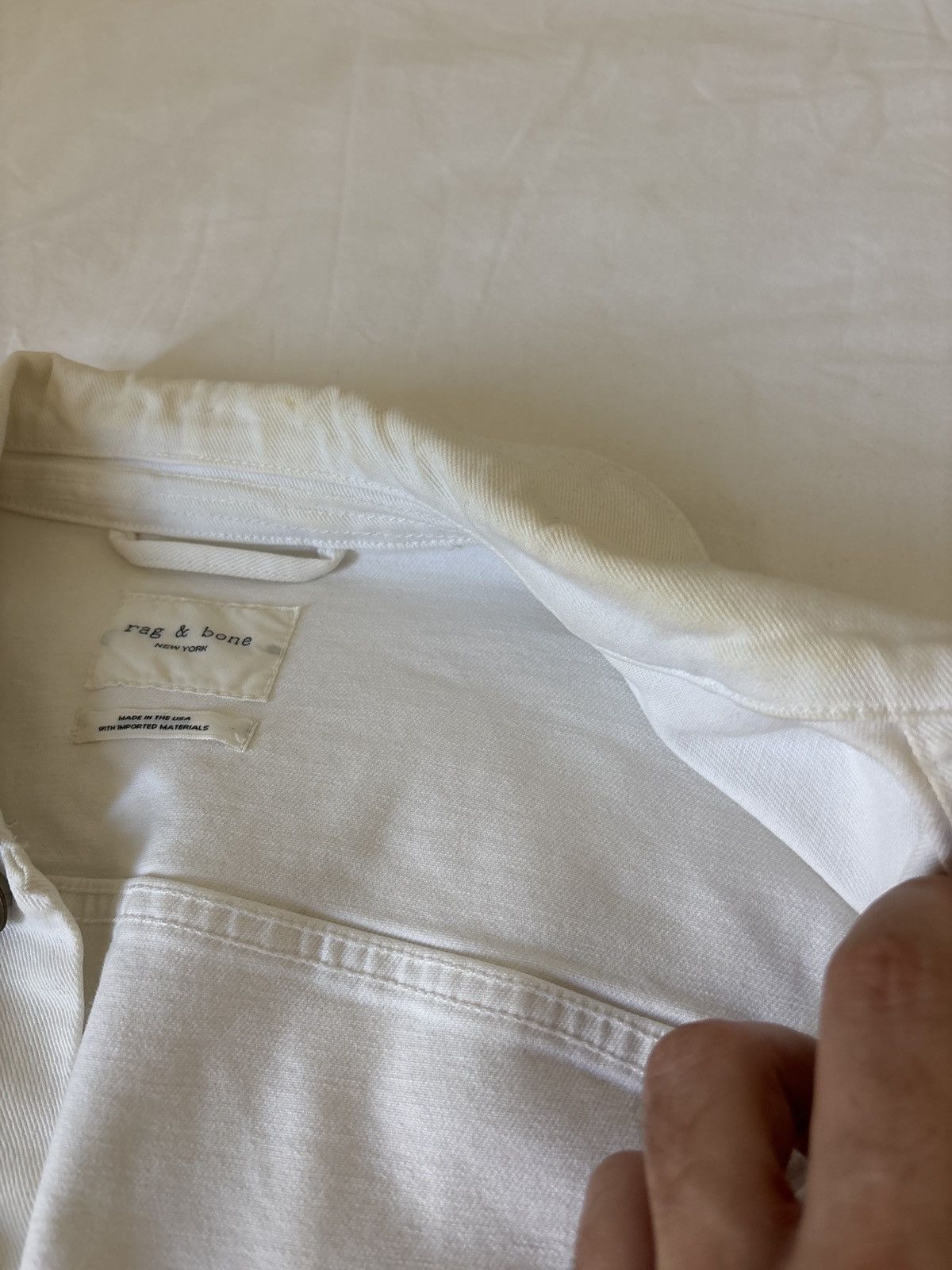 Rag & Bone White denim light jacket Size US M / EU 48-50 / 2 - 3 Thumbnail