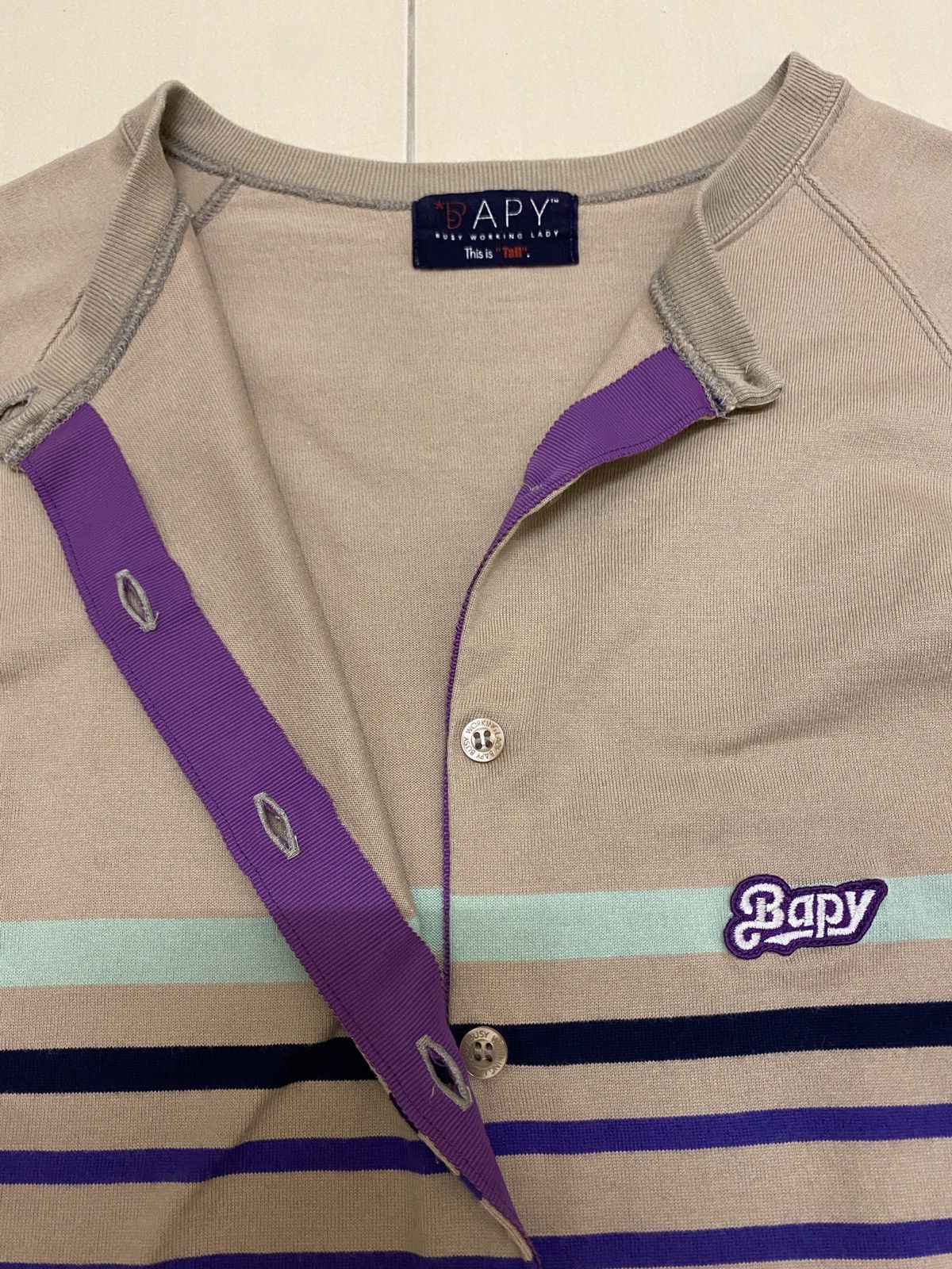 Bape Bapy By Bape Stripe Long Sleeve shirt Size S / US 4 / IT 40 - 3 Thumbnail