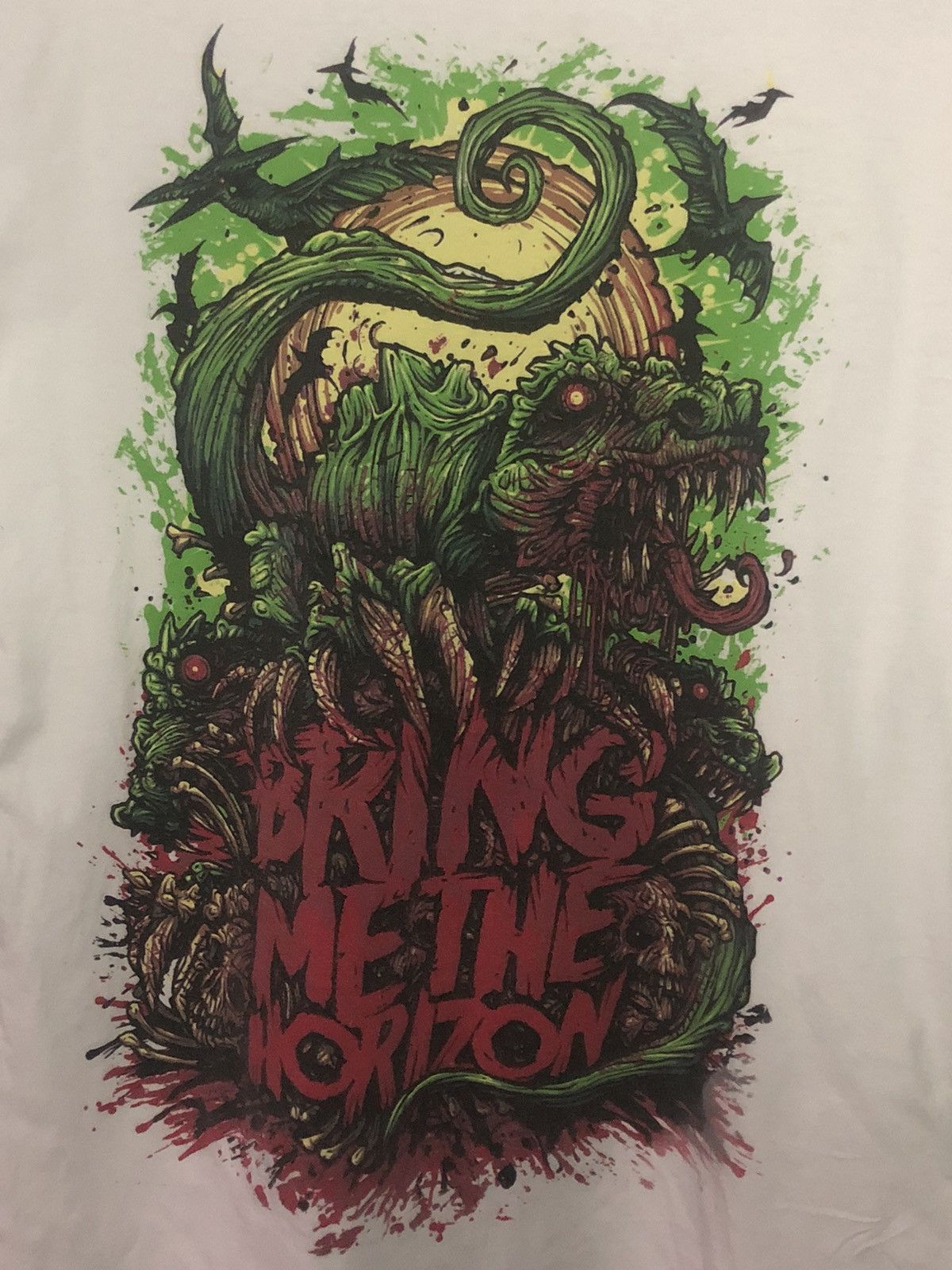 Band Tees × Vintage Bring Me The Horizon Dinosaur 2008 Size US L / EU 52-54 / 3 - 2 Thumbnail