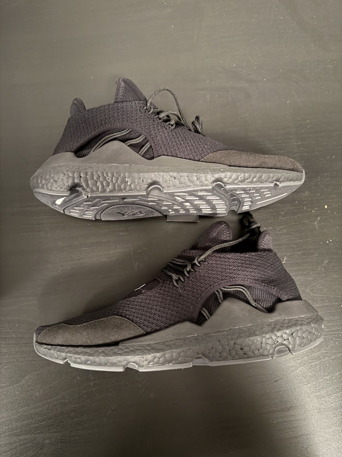 ADIDAS Y-3 SAIKOU TRIPLE BLACK WHITE LOGO