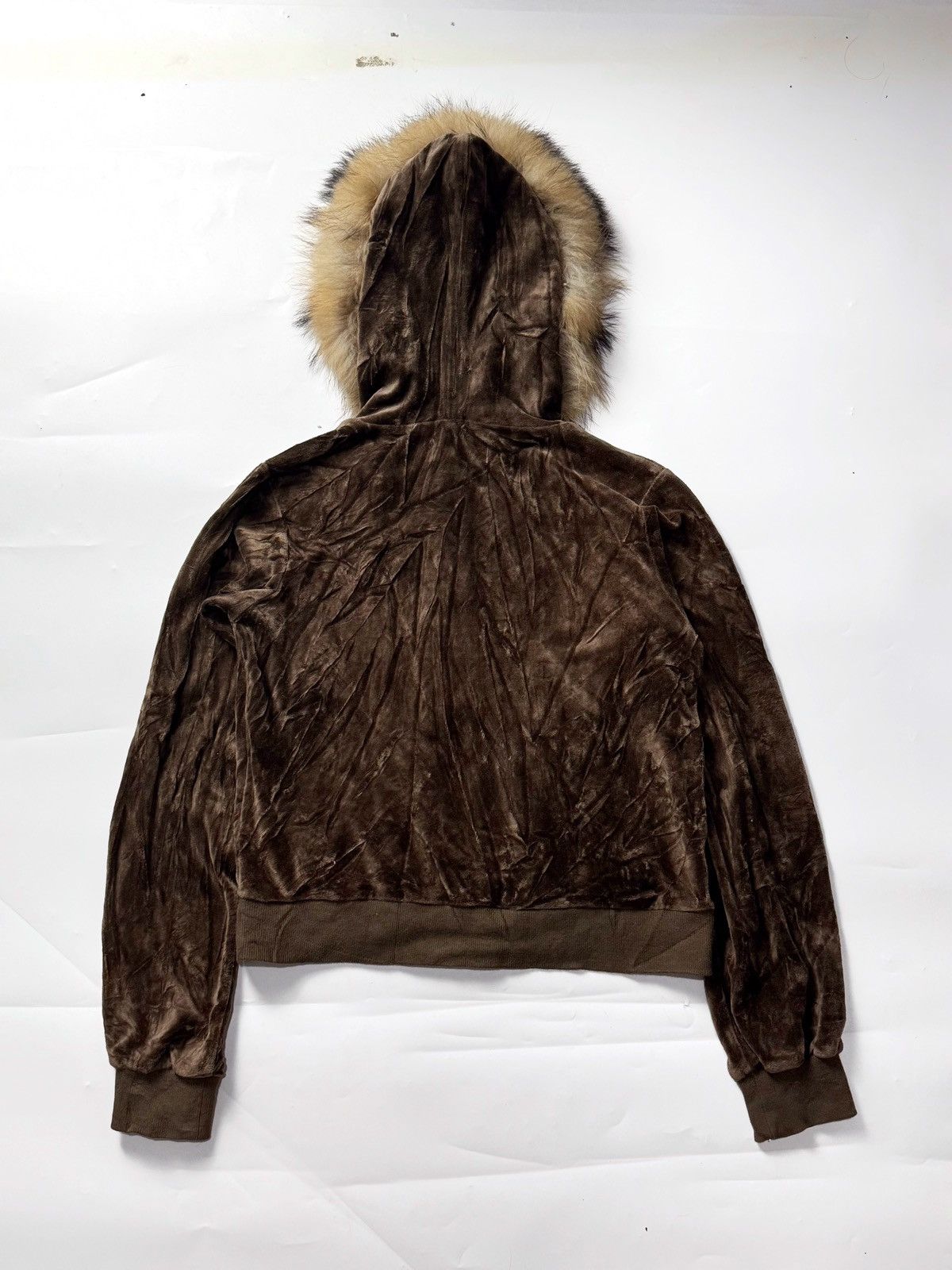 Hysteric Glamour × Japanese Brand × Le Grande Bleu (L.G.B.) Fur Velvet Croped Hoodie Libe Culture Brown Size US M / EU 48-50 / 2 - 2 Thumbnail