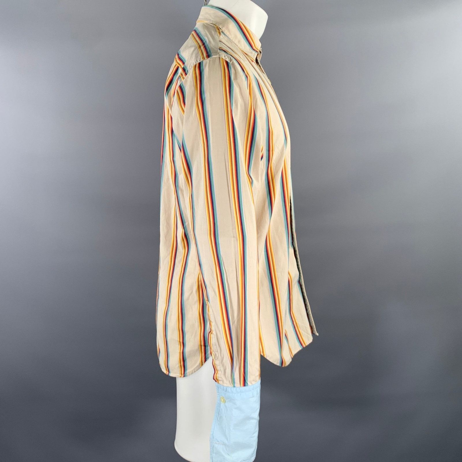 Paul Smith PAUL SMITH L Mixed Pattern Cotton Long Sleeve Shirt Size US L / EU 52-54 / 3 - 3 Thumbnail